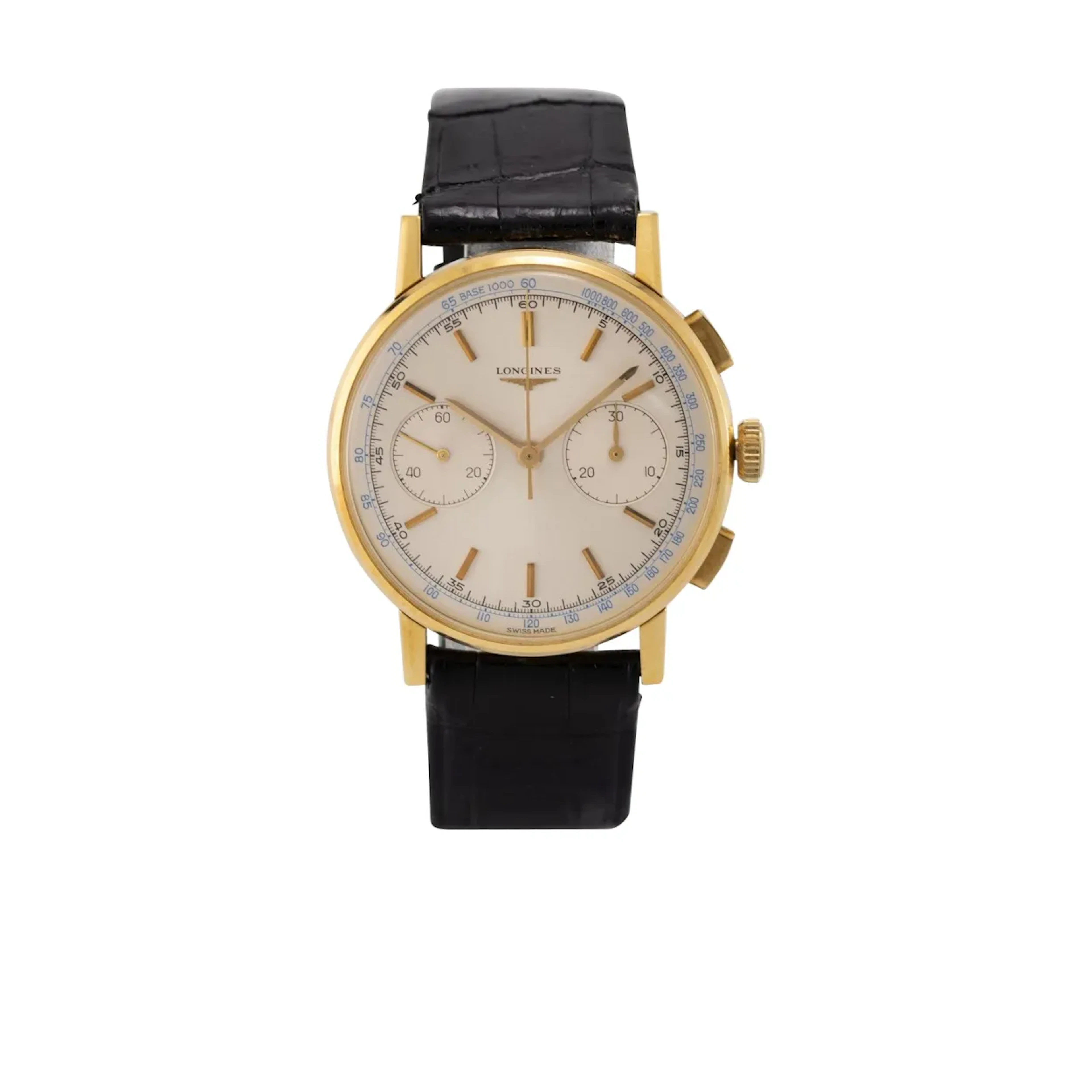 Äußerst attraktiver, goldener Vintage "Flyback" Armbandchronograph