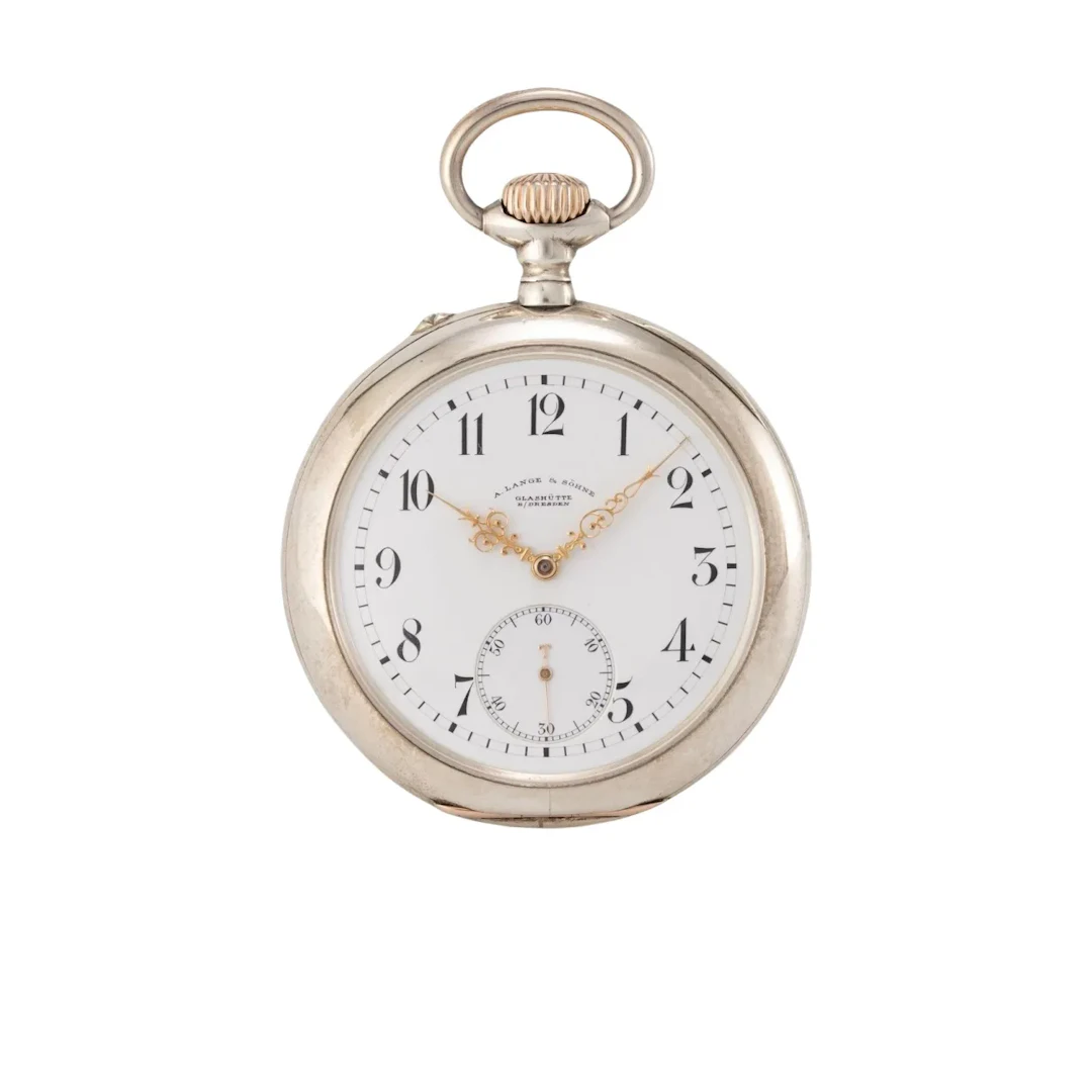 Hochfeine Glashütter Taschenuhr im Silbergehäuse, gefertigt in Qualität