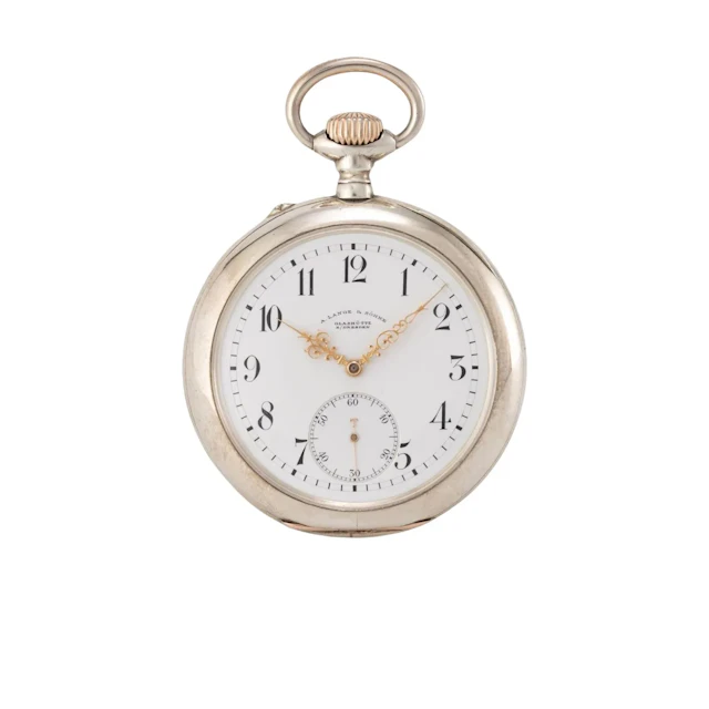 Hochfeine Glashütter Taschenuhr im Silbergehäuse, gefertigt in Qualität