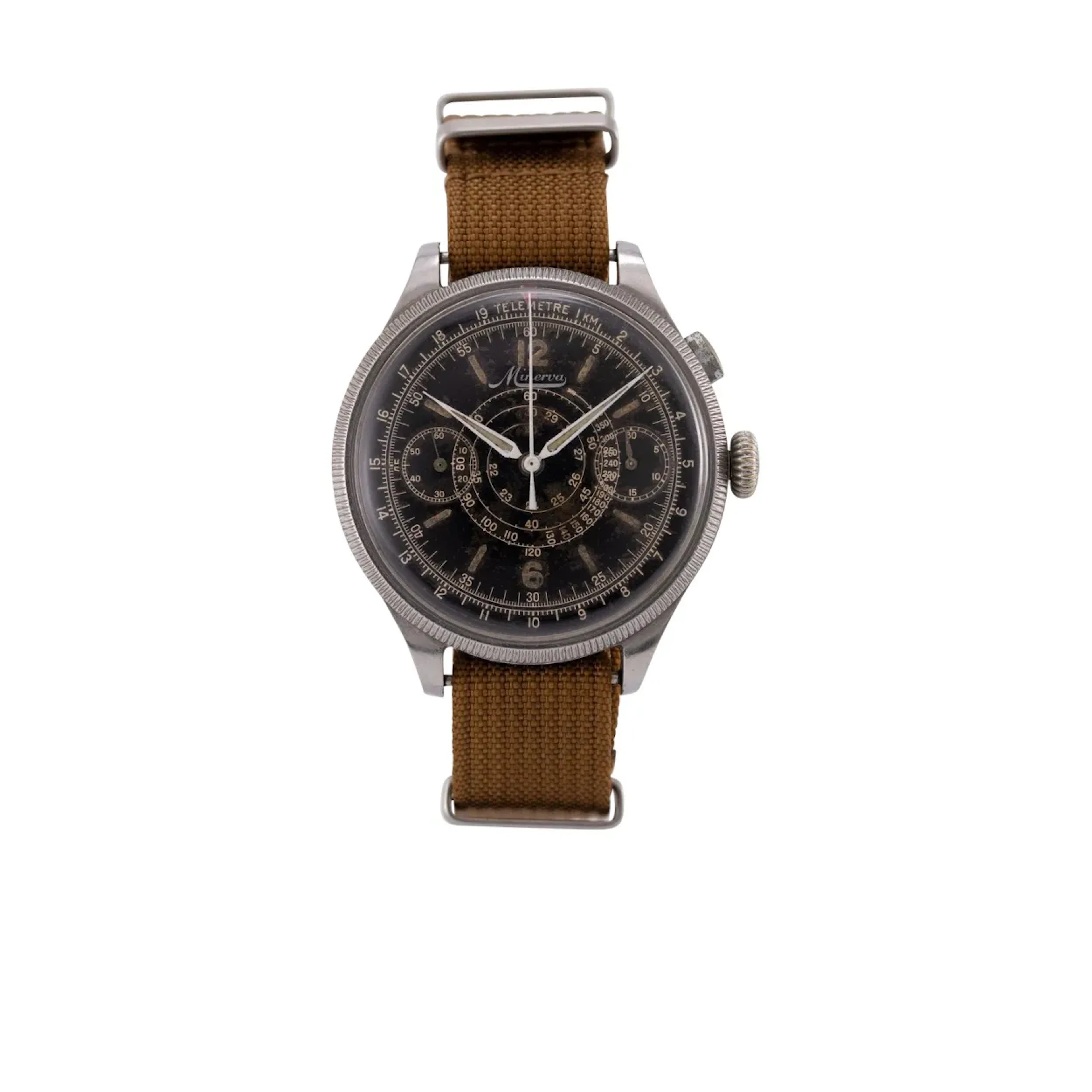 Äusserst attraktiver, seltener, übergroßer "Eindrücker"- Fliegerchronograph