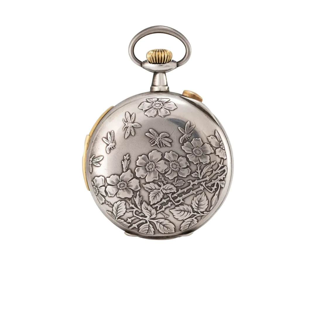 Äusserst dekorative Schweizer Taschenuhr mit Minutenrepetition