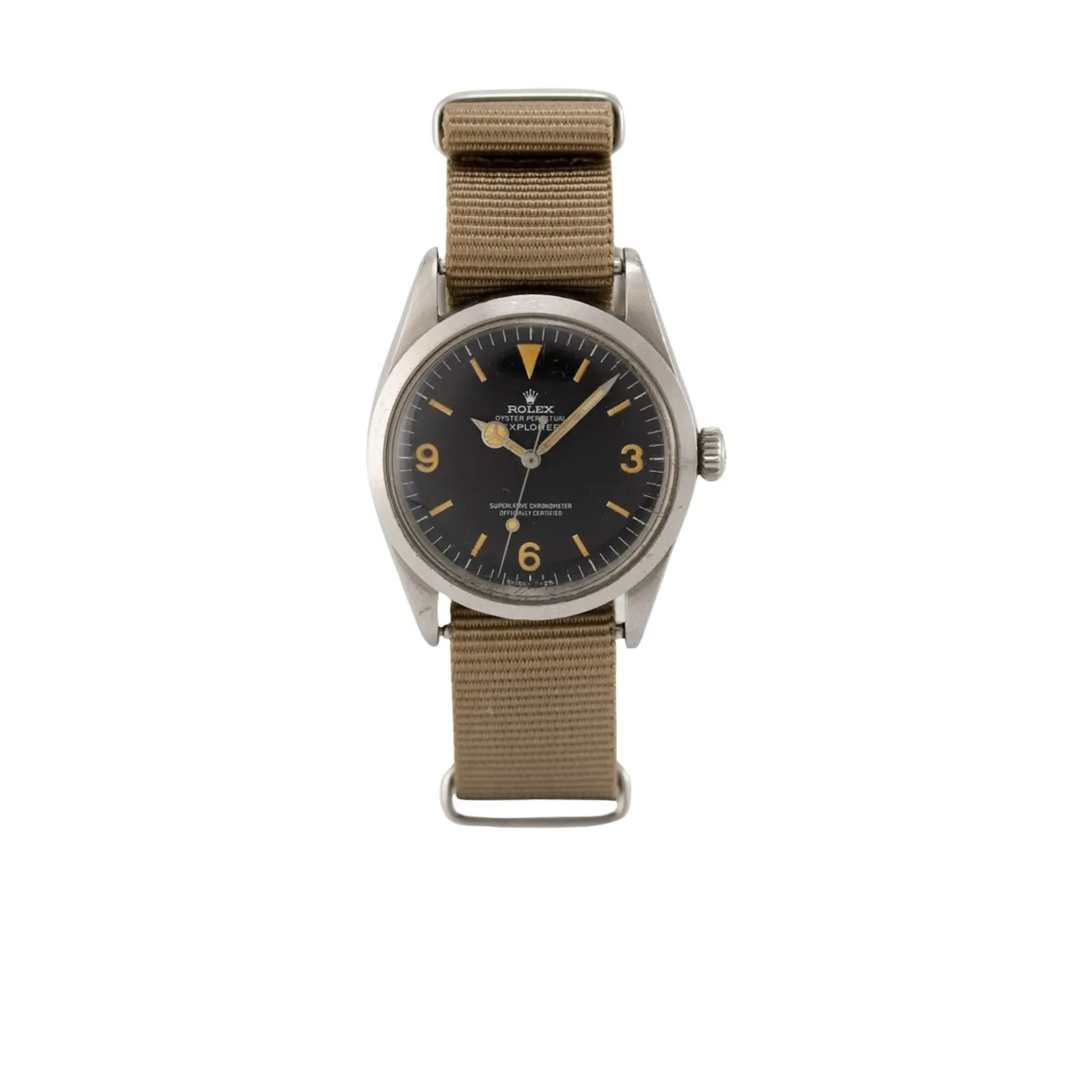 Seltene Vintage Armbanduhr mit wunderschön patiniertem "Frog Foot"