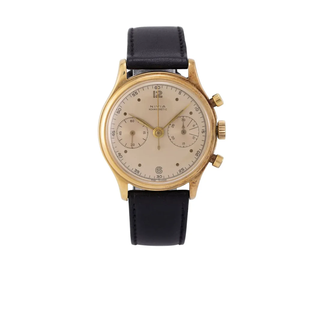 Sehr attraktiver, wasserfester und antimagnetischer Vintage Armbandchronograph