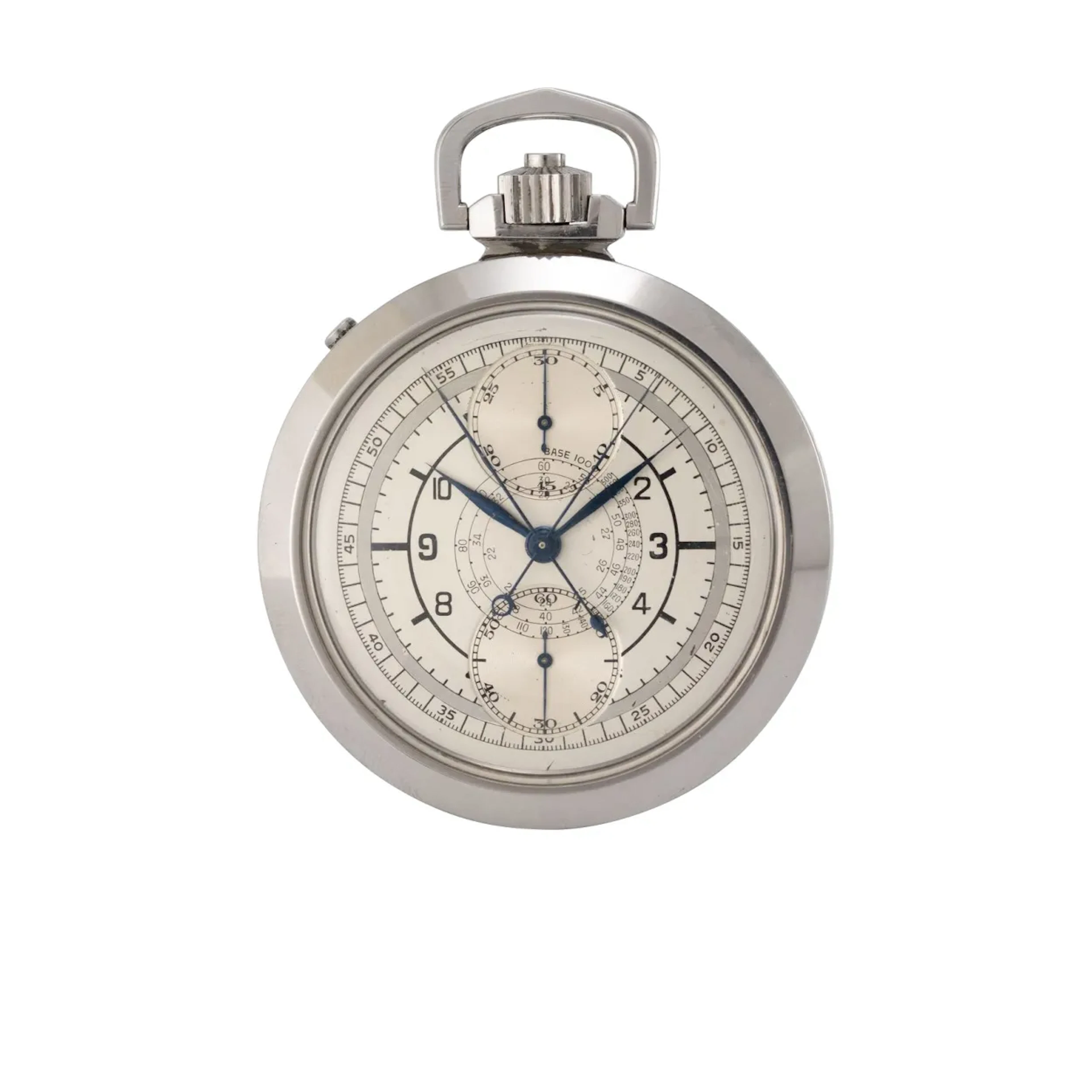 Exquisite Schweizer Schuluhr mit Schleppzeigerchronograph und Sek