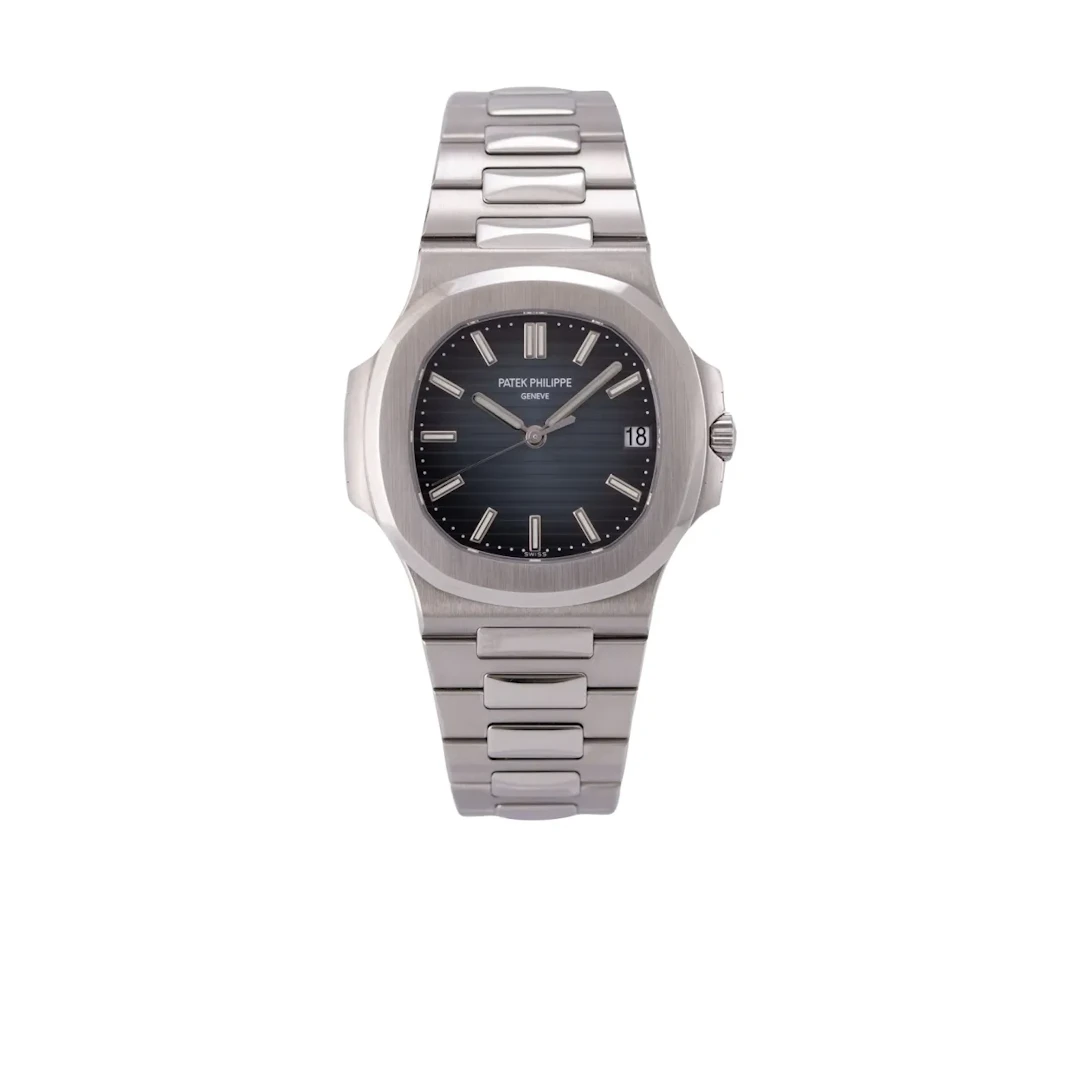 Sehr seltene Genfer Armbanduhr im Stahlgehäuse aus der "Transitional