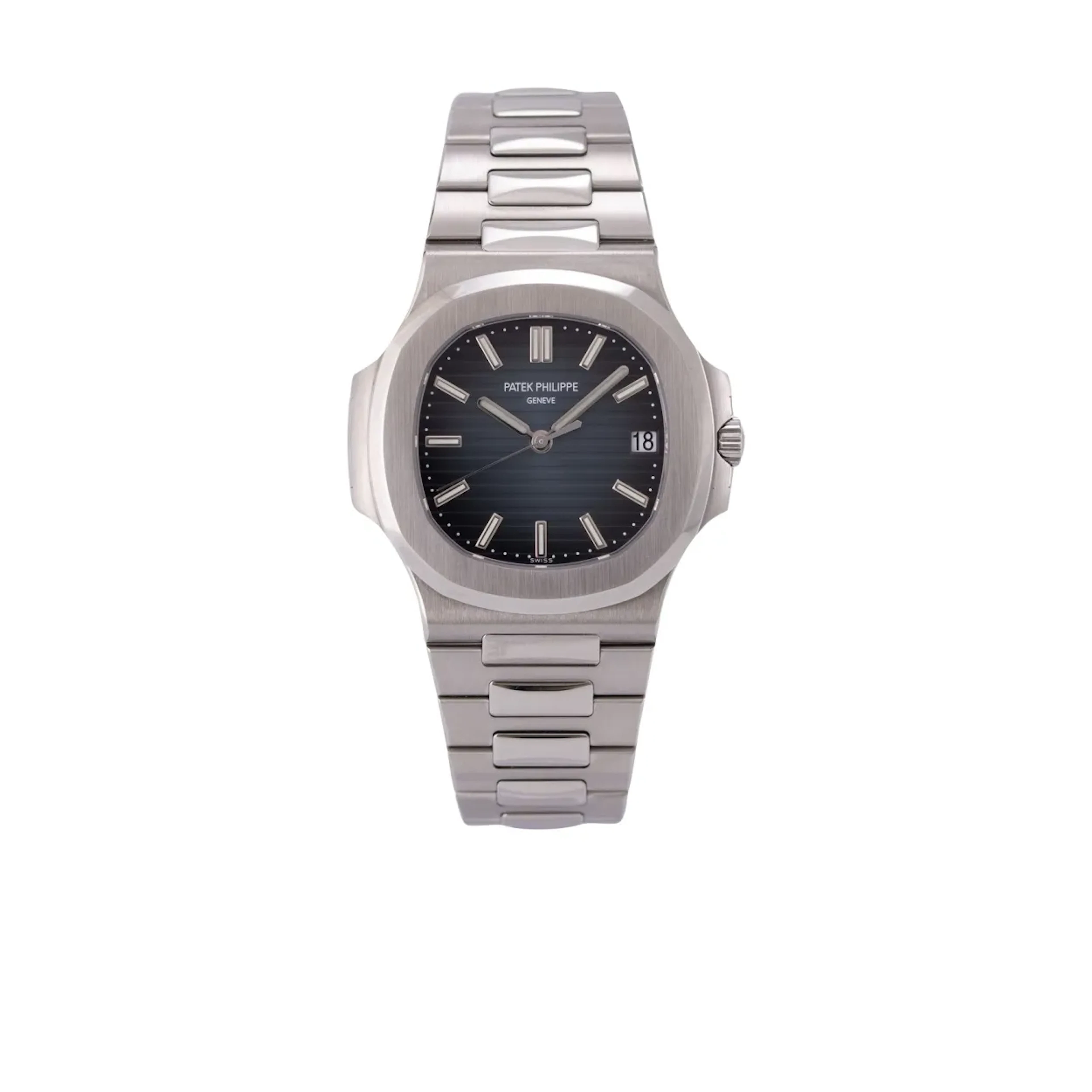 Sehr seltene Genfer Armbanduhr im Stahlgehäuse aus der "Transitional