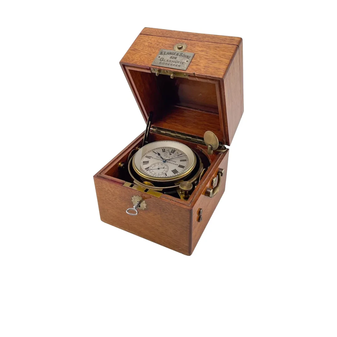 Überaus seltenes, kleines Glashütte Torpedo-Boots-Chronometer mit