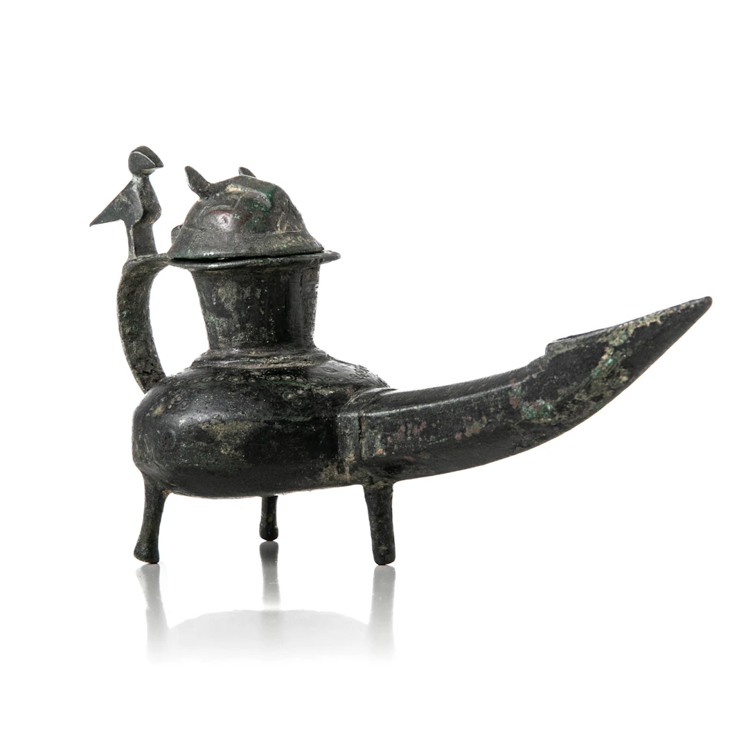 A ORIENTAL OIL LAMP