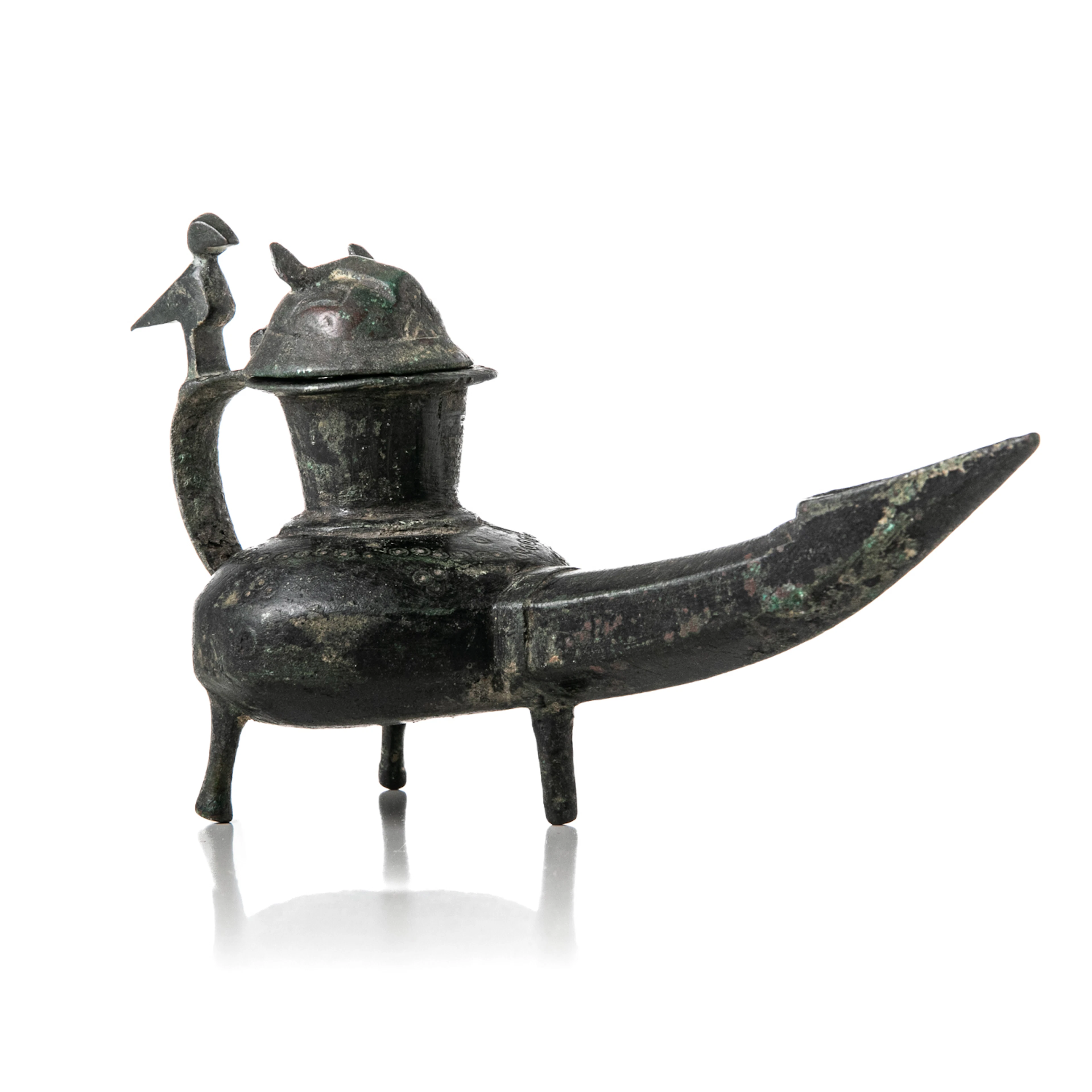 A ORIENTAL OIL LAMP