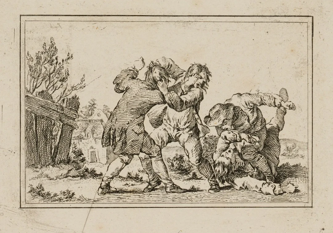 Attributed to G. HAAS (1751–1817), Brawling Youths, Fighting Youth