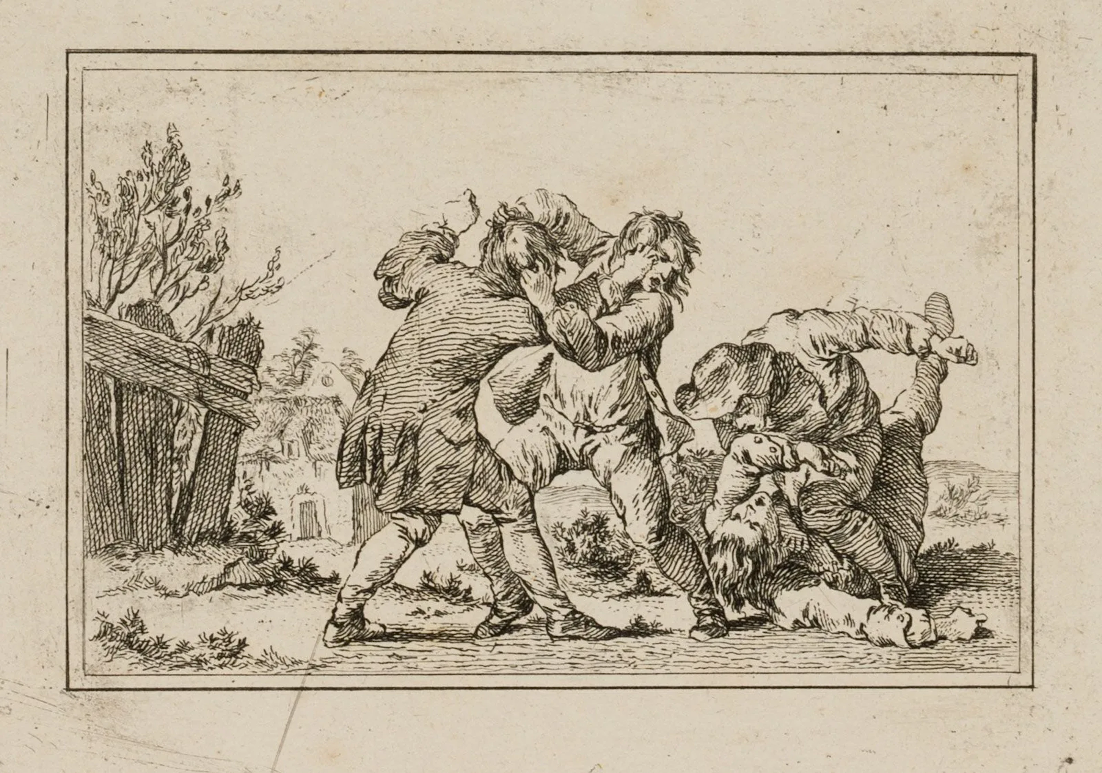Attributed to G. HAAS (1751–1817), Brawling Youths, Fighting Youth
