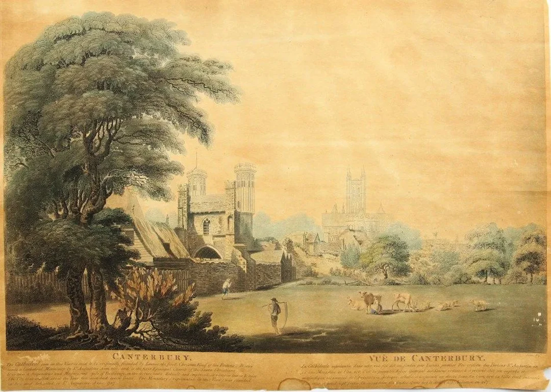 F. JUKES (1745-1812), Canterbury Cathedral, aquatint Francis Jukes