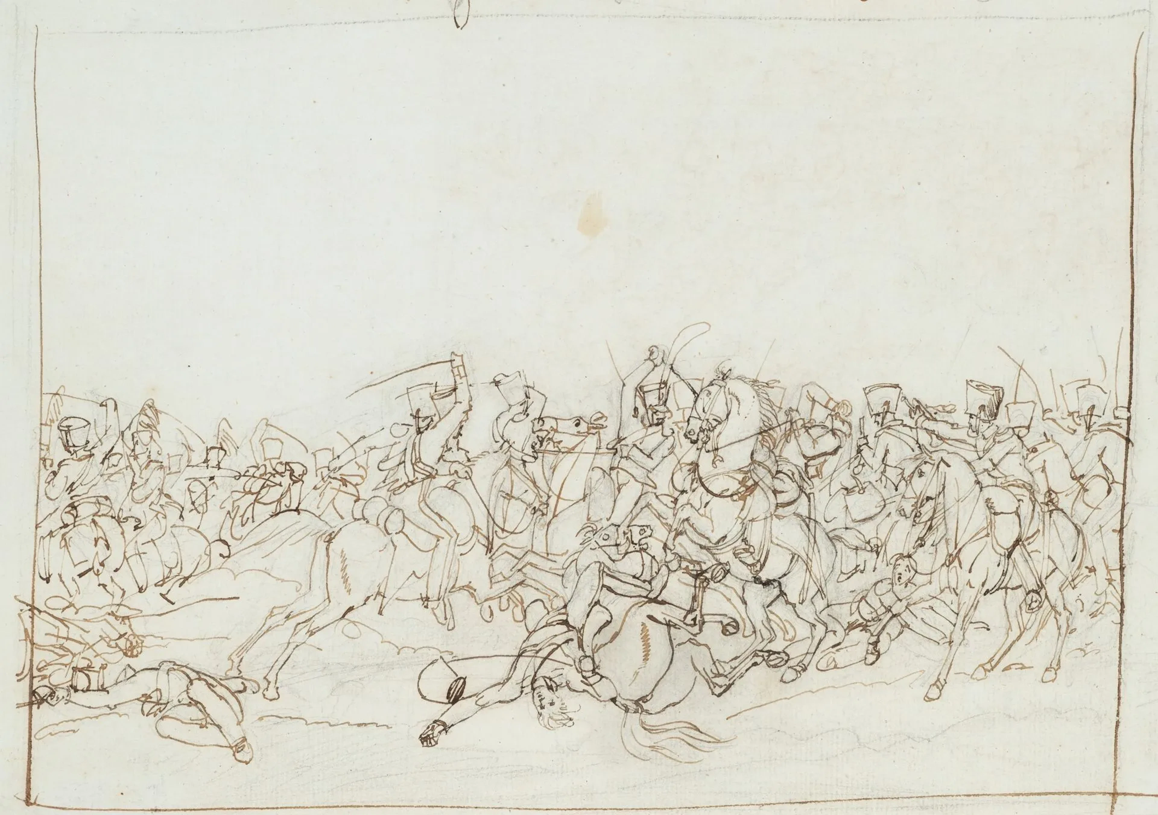Attributed to P. HESS (1792–1871), A cavalry battle involving Napoleonic