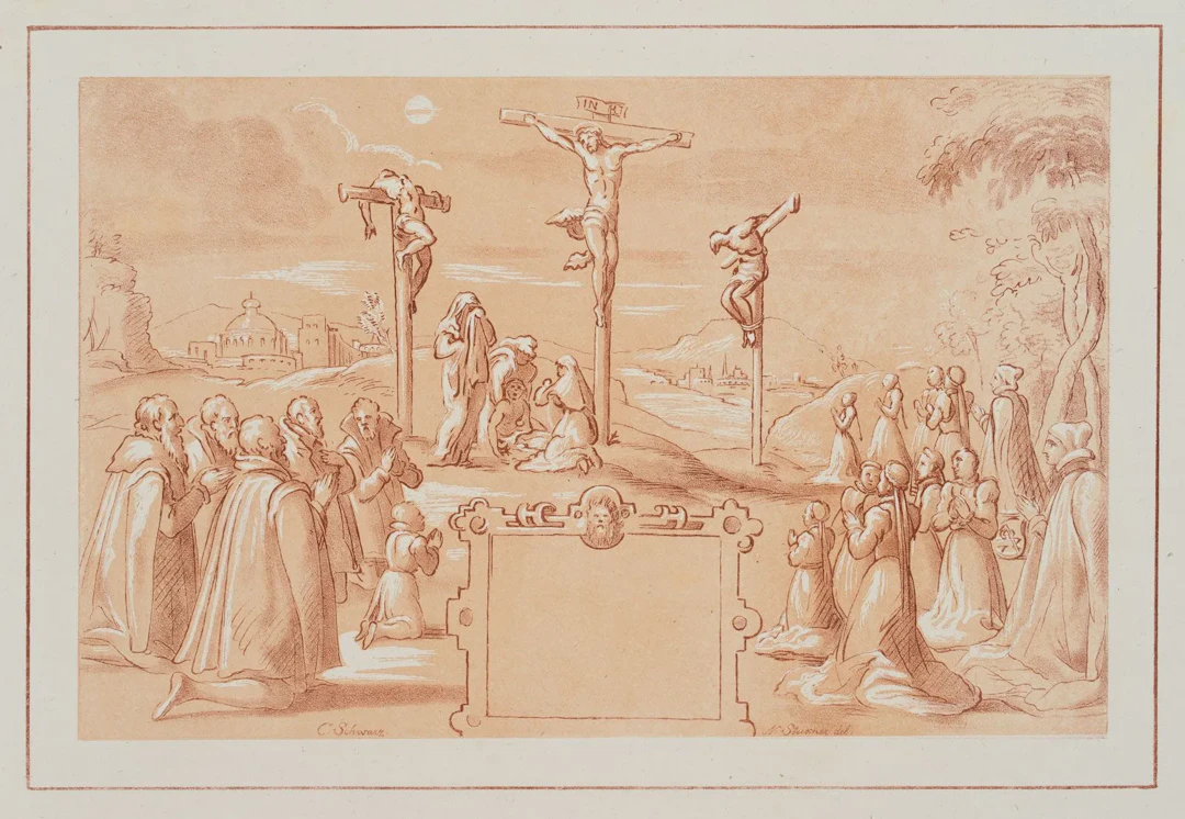 J. STRIXNER (*1782) after SCHWARZ (*1546), The Crucifixion, ca. 1815