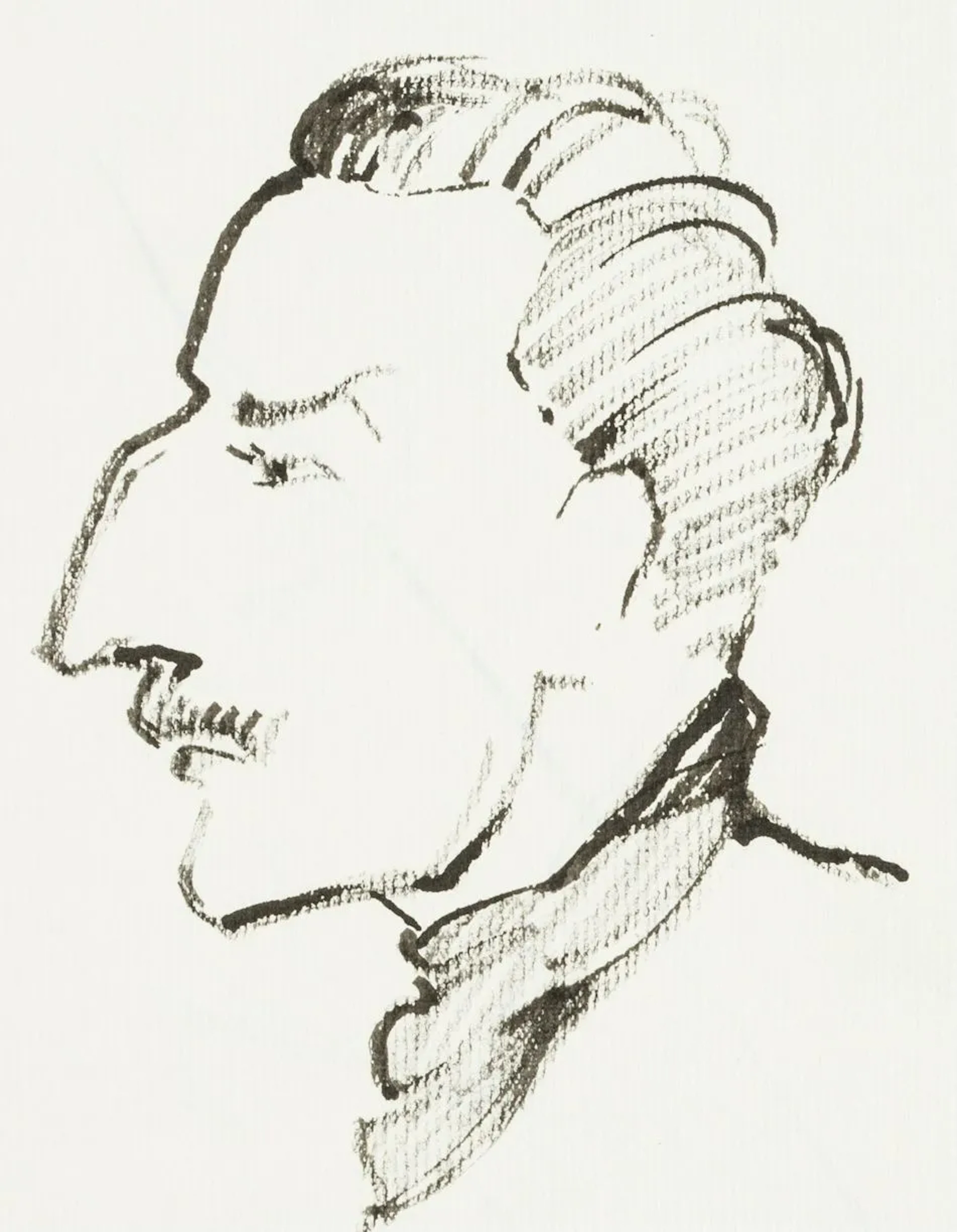 E. BEKKER (1903-1986), Prince Ludwig of Bavaria, portrait, 1951, Felt-tip
