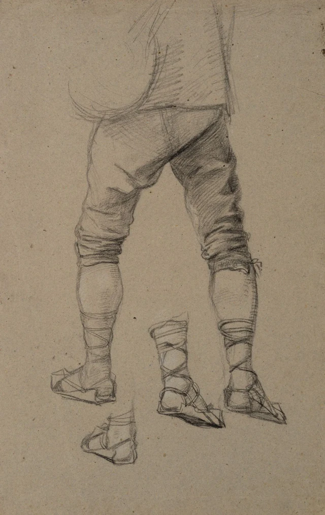 L. KNAUS (1829–1910), attributed, Character sketch, Pencil Ludwig
