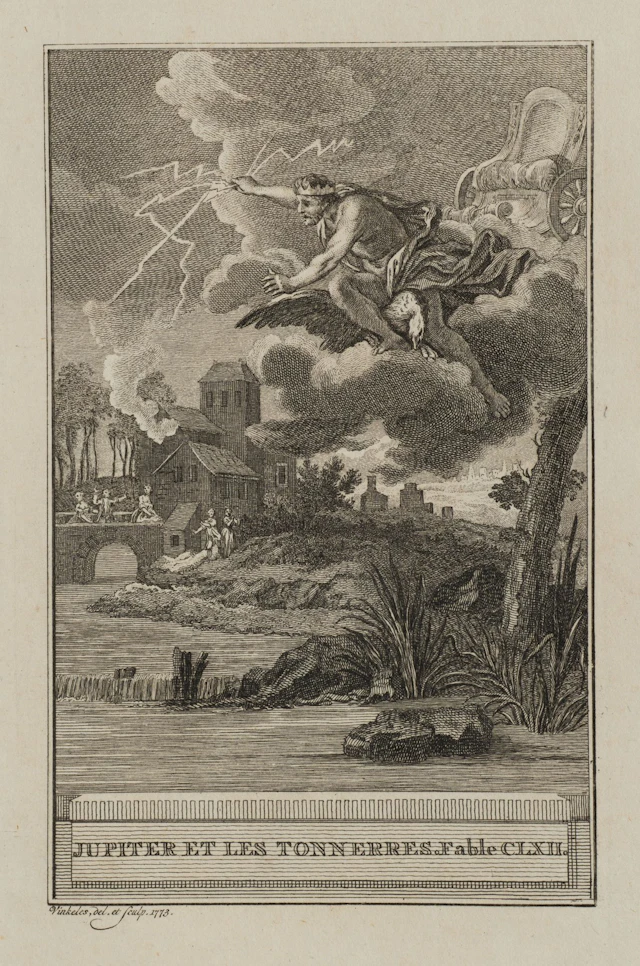 R. VINKELES (1741–1816), Jupiter with Lightning, 1773, Etching Reinier