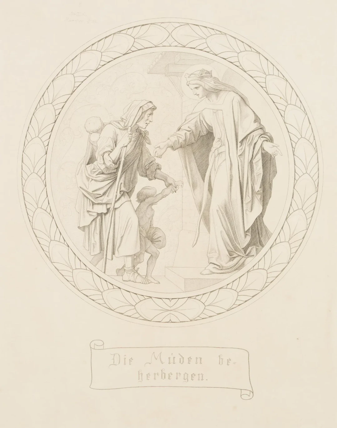 J. THAETER (*1804) after SCHWIND (*1804), *To Provide Shelter for