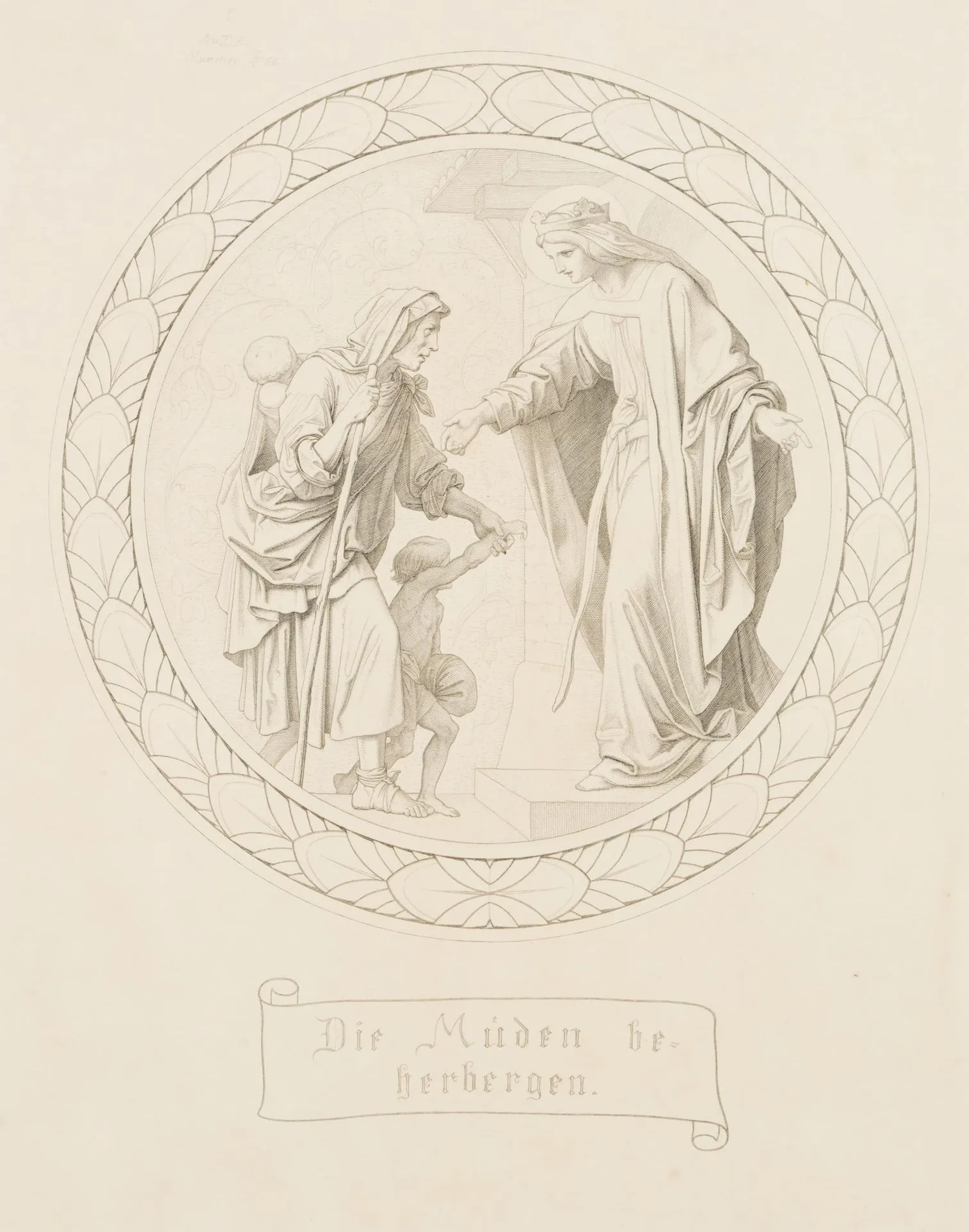 J. THAETER (*1804) after SCHWIND (*1804), *To Provide Shelter for