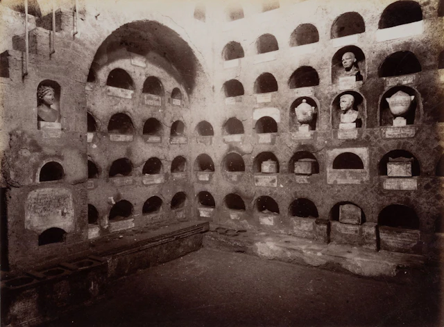 Unknown (19th), Columbarium of the Emperors, Rome, around 1880, albumen