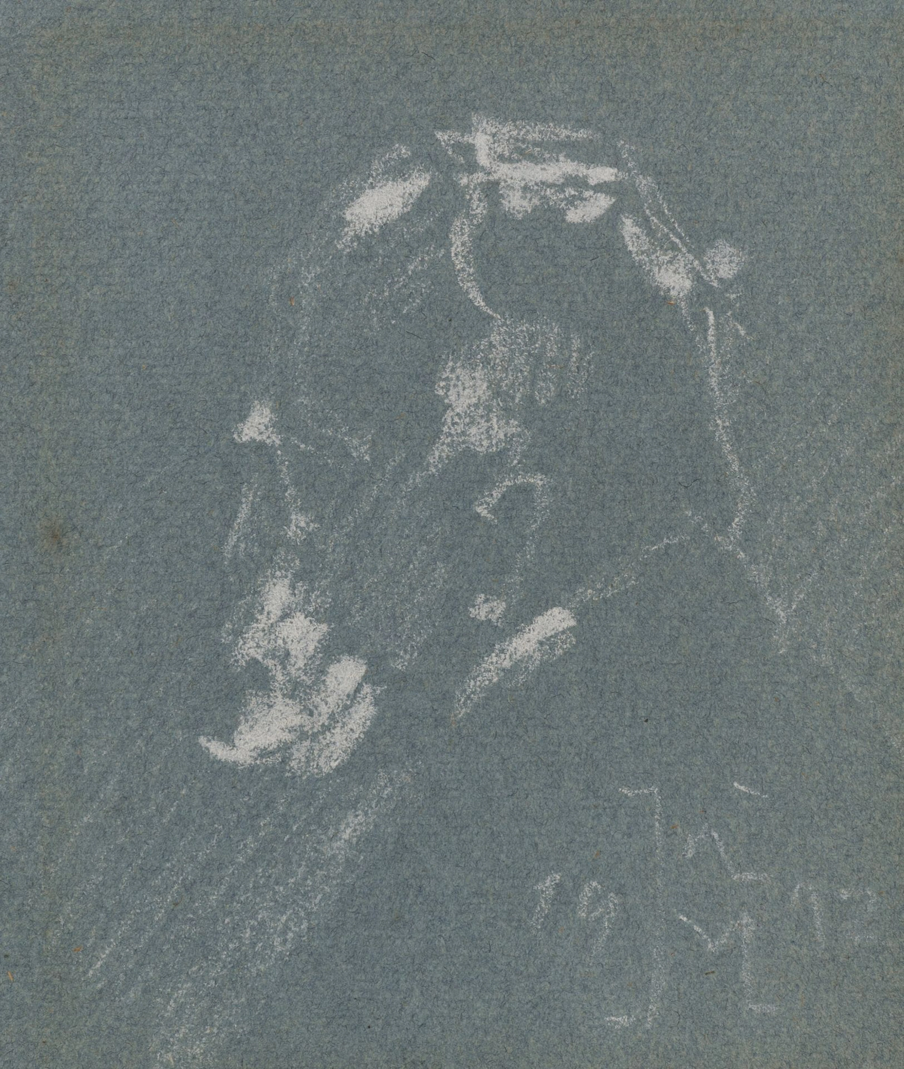 K. MERGELL (1870–1944), Profile Study of a Man, 1912, chalk Karl Mergell