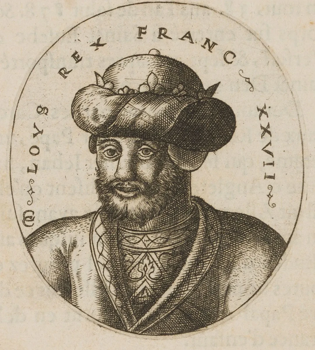 Unknown (16th century), Portrait of King Ludwig II, 1570, copper engraving