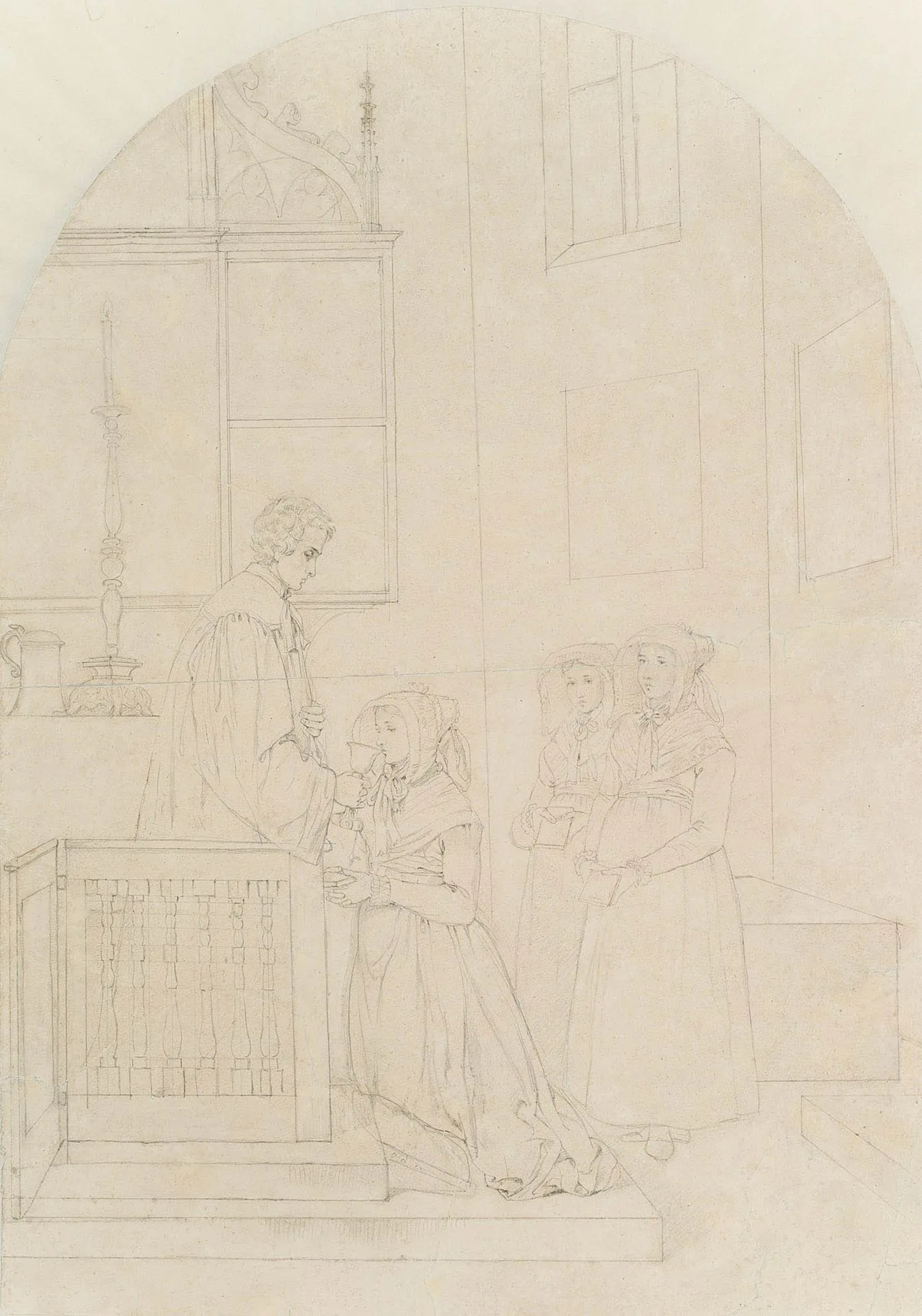 Unknown (19th century), Nazarenes, Holy Communion, Forchheim, around