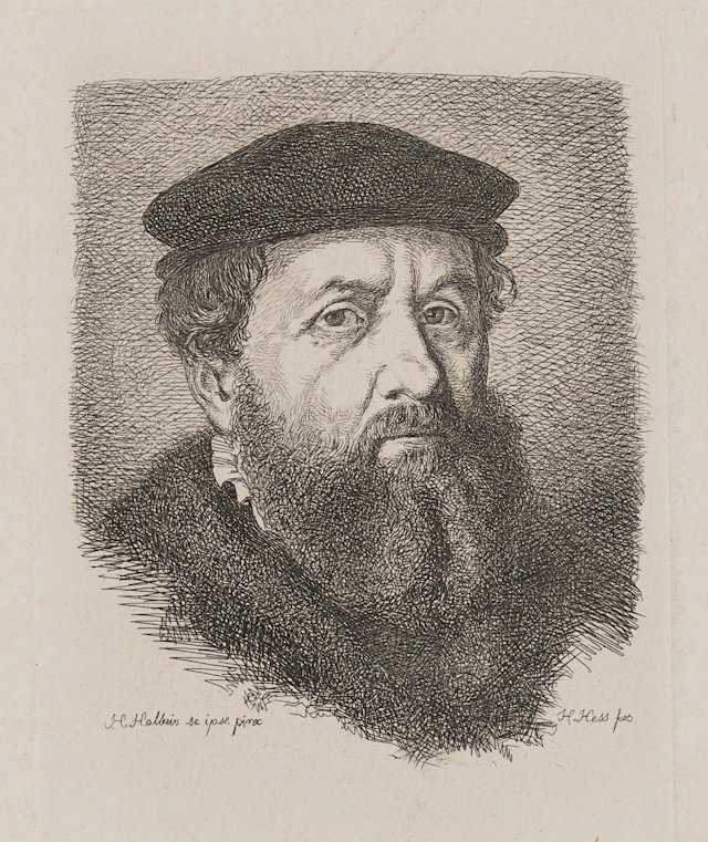 H. HESS (*1799) after HOLBEIN (*1497), Self-Portrait by Hans Holbein