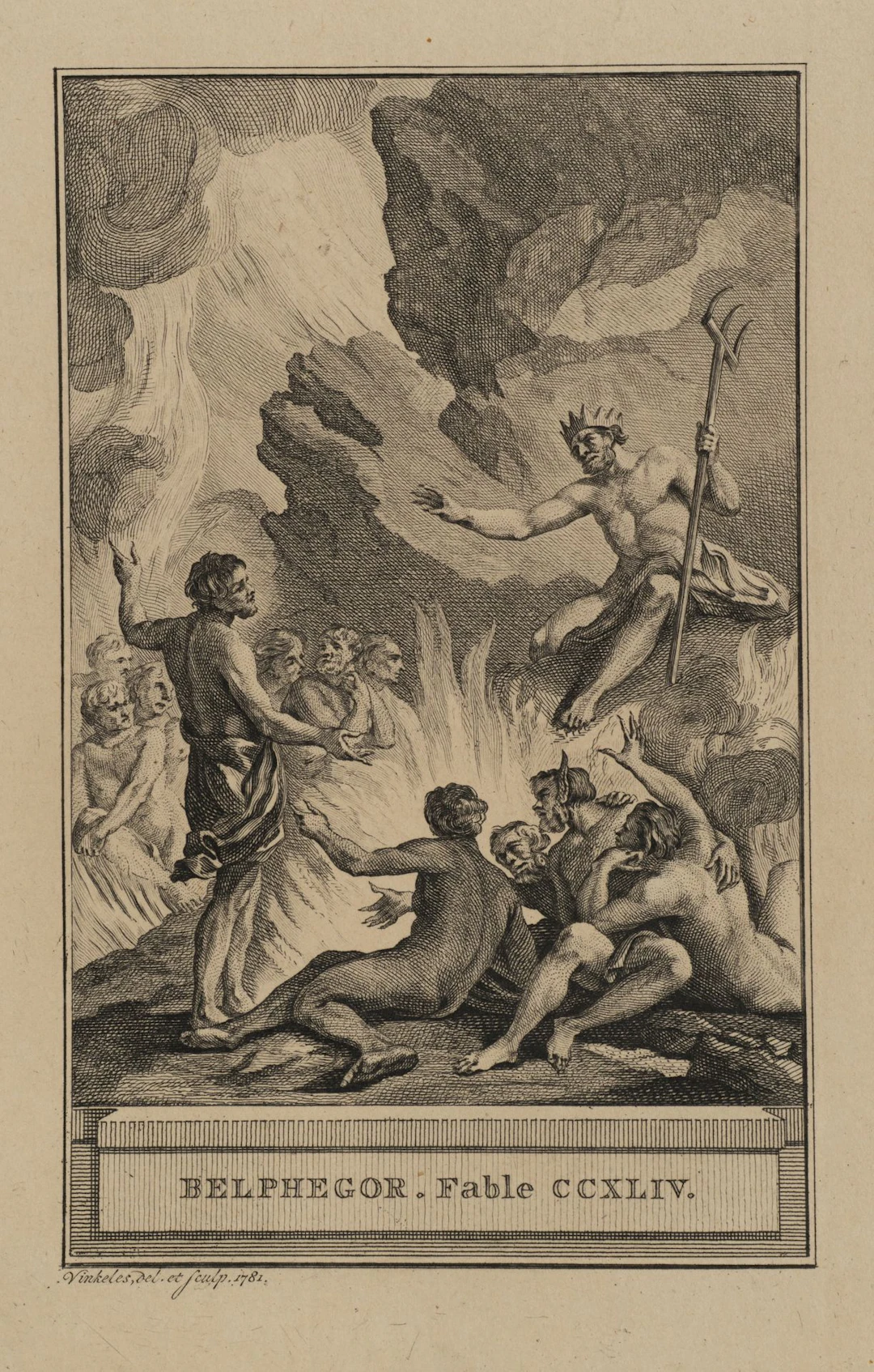 R. VINKELES (1741–1816), Belphegor, 1781, Etching Reinier Vinkeles
