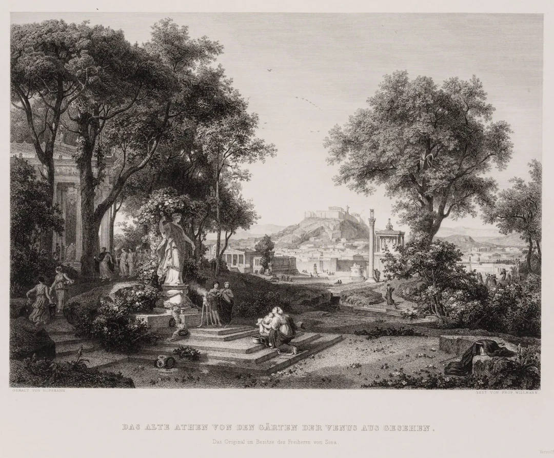 E. WILLMANN (*1820) after HOFFMANN (19th century), Gardens of Venus