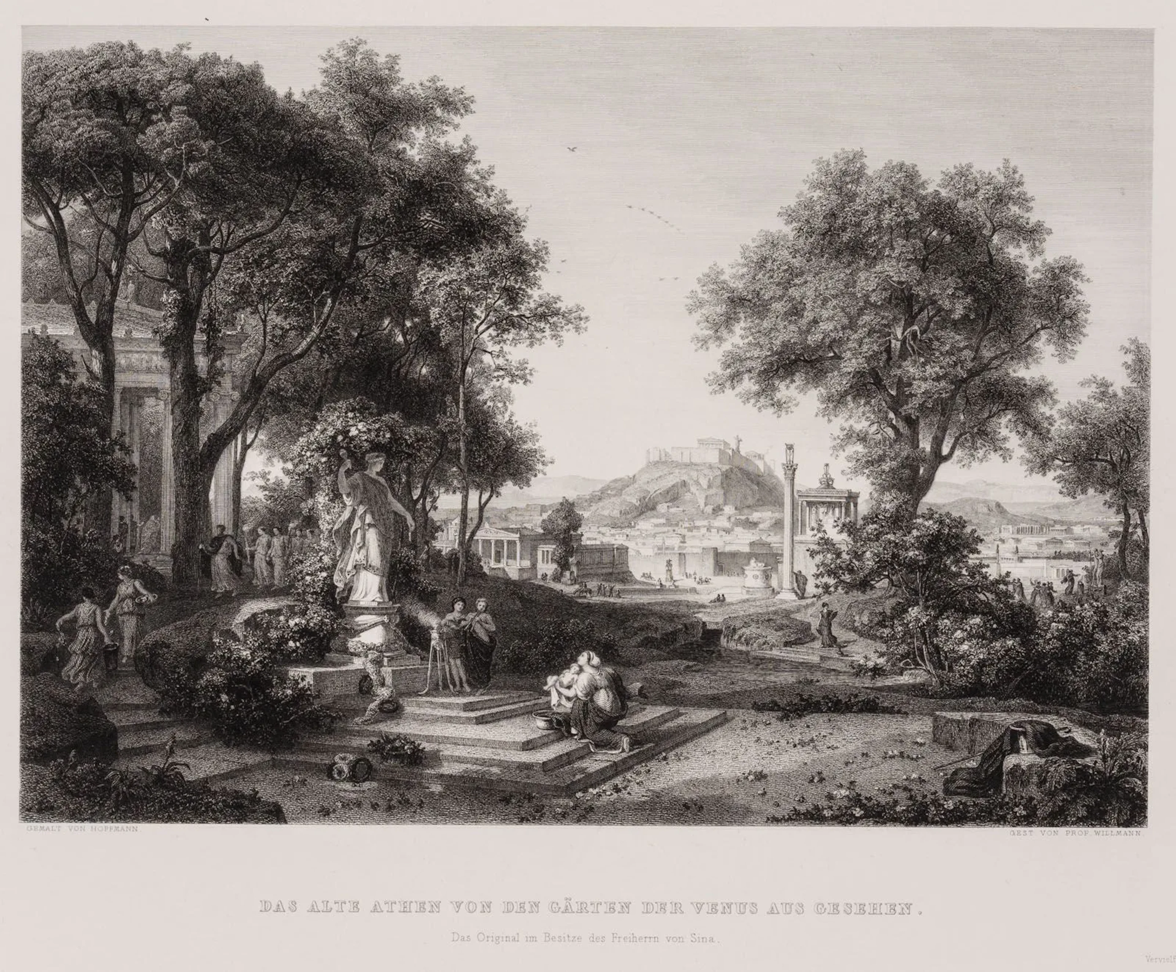 E. WILLMANN (*1820) after HOFFMANN (19th century), Gardens of Venus