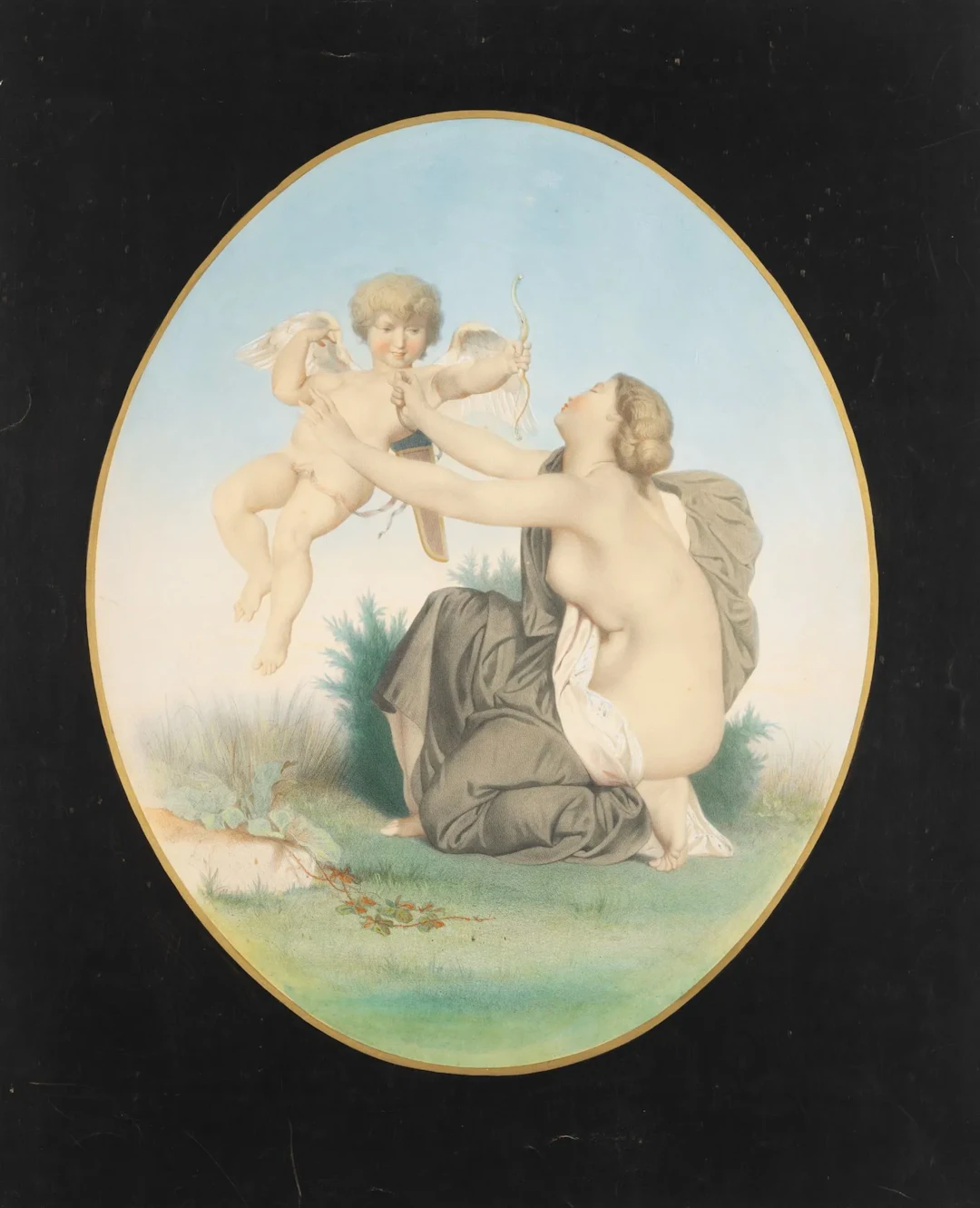 After BOUGUEREAU (*1825), Venus with Cupid in Flight, after 1855