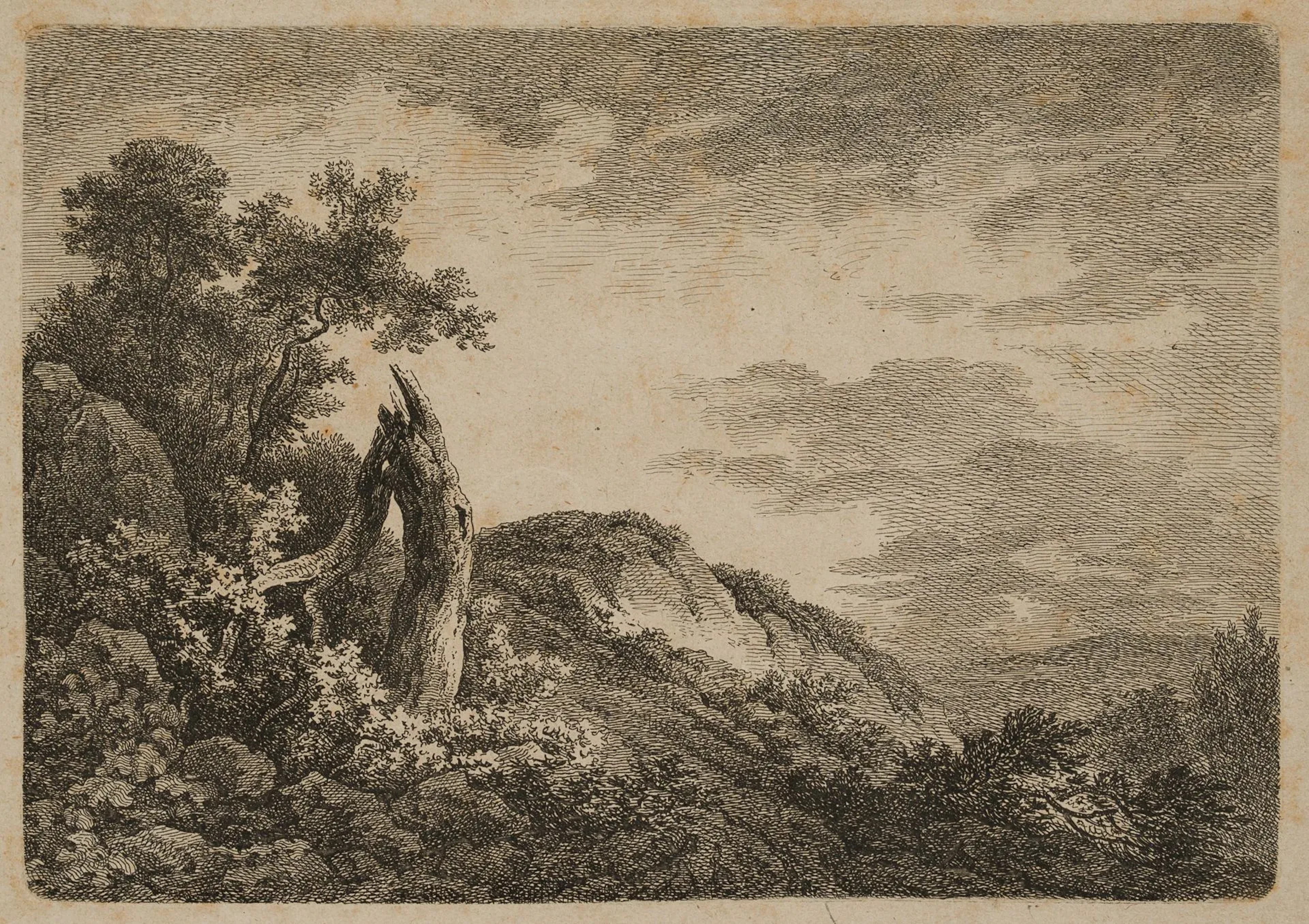 F. GABET (1765–1847), Landscape with a Tree Stump, around 1800, Etching