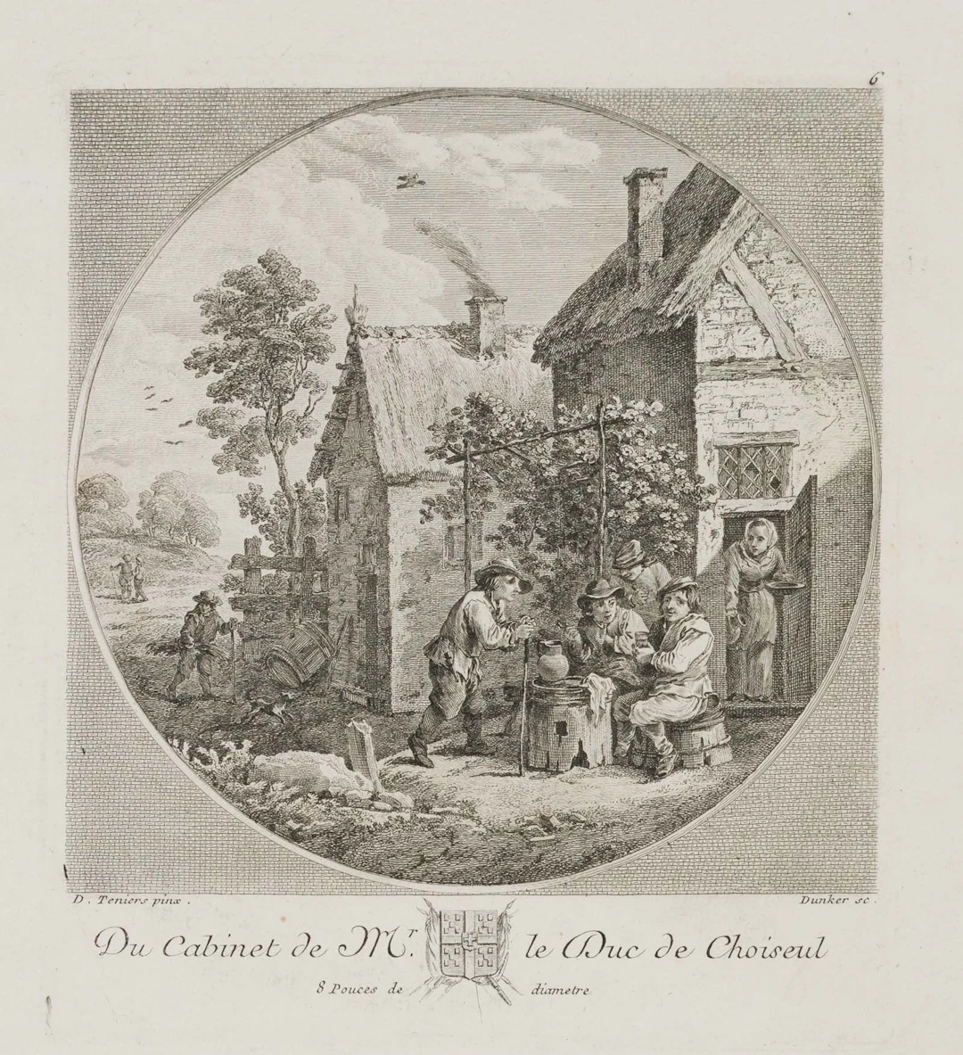 B. DUNKER (*1746) after TENIERS (*1610), Farmers on Their Way to the