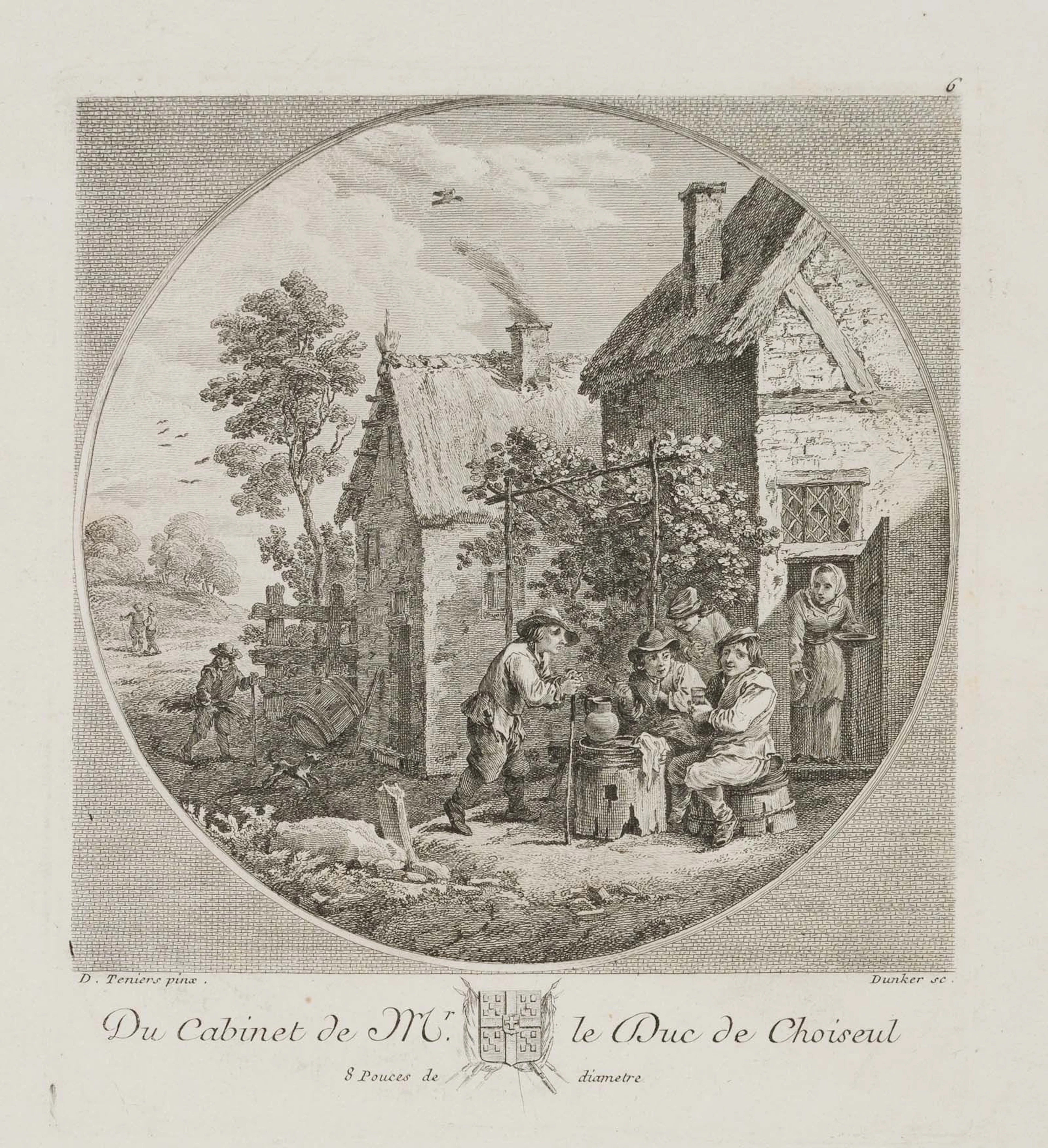 B. DUNKER (*1746) after TENIERS (*1610), Farmers on Their Way to the