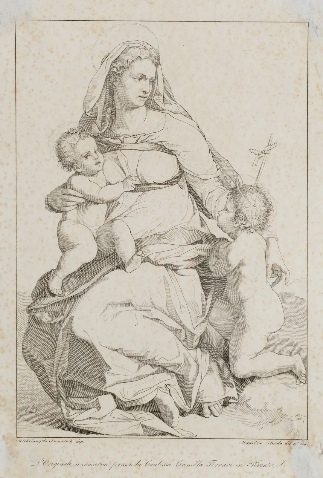 M. STEINLA (*1791) after MICHELANGELO (*1475), Mary with the Child