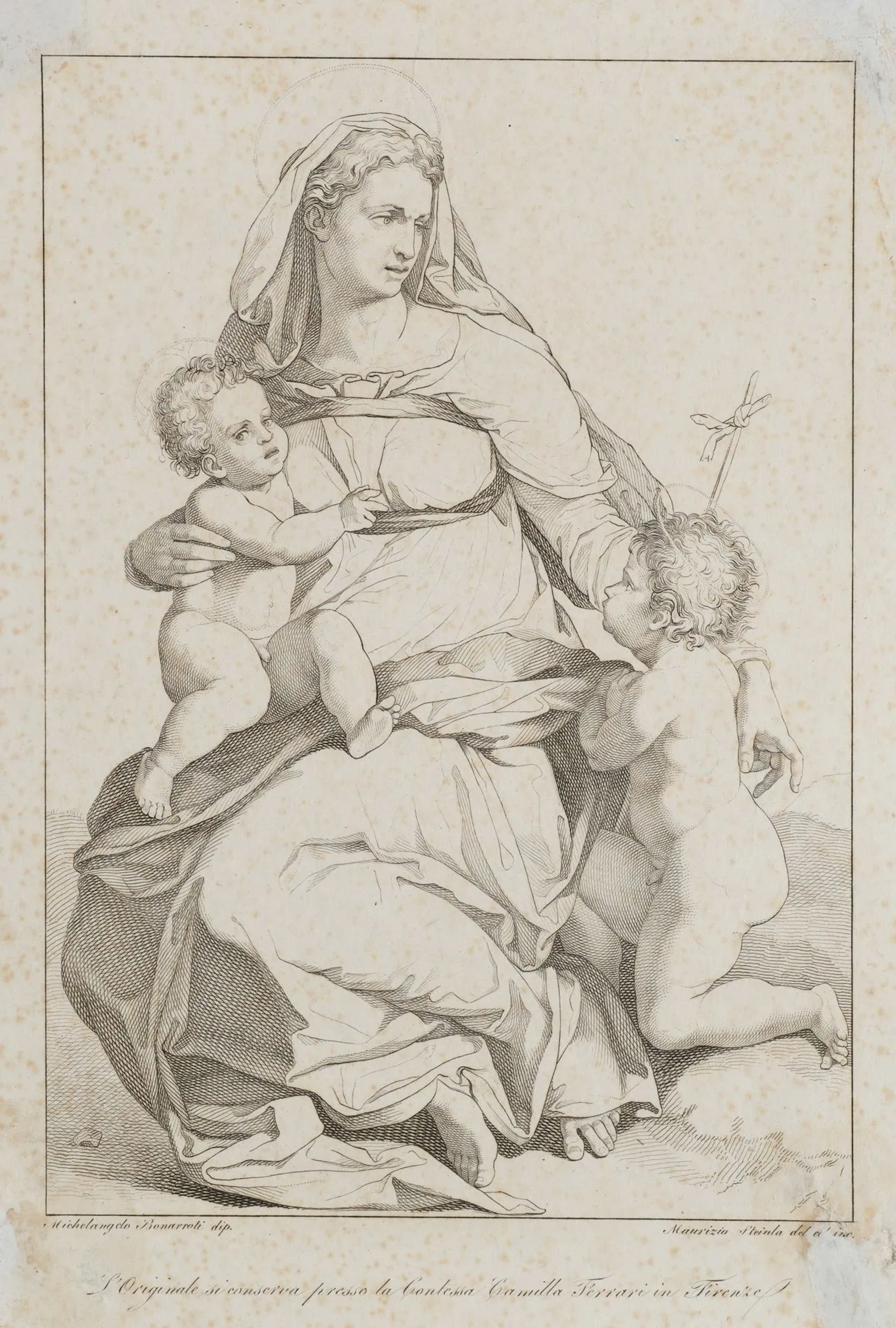 M. STEINLA (*1791) after MICHELANGELO (*1475), Mary with the Child