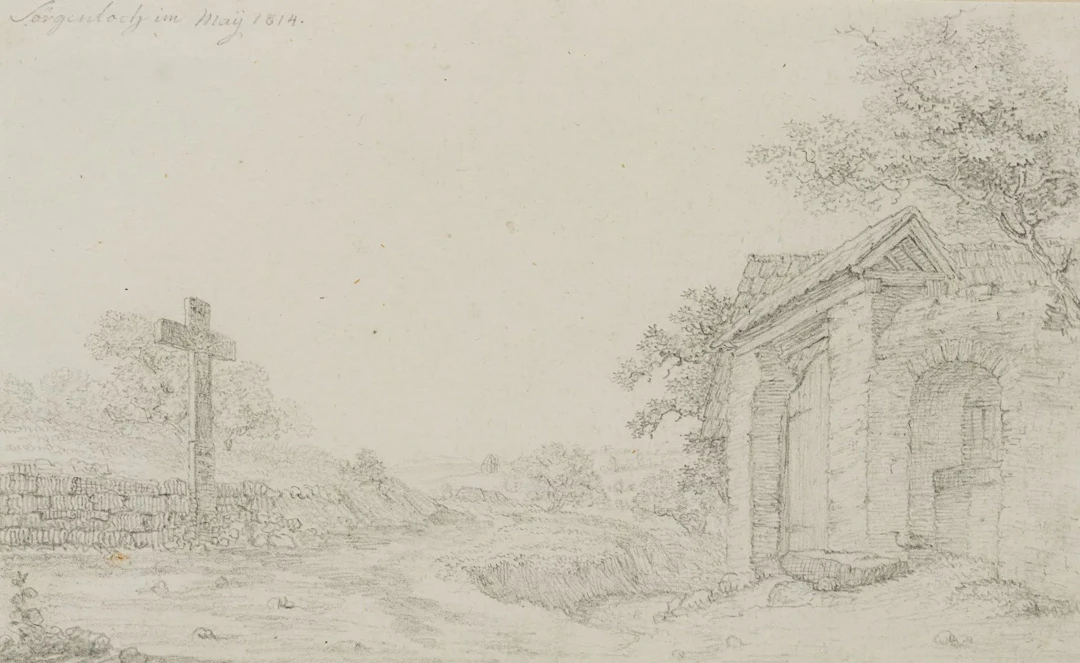 F. REINERMANN (*1764), Sörgenloch, near Mainz, Pencil Friedrich Christian