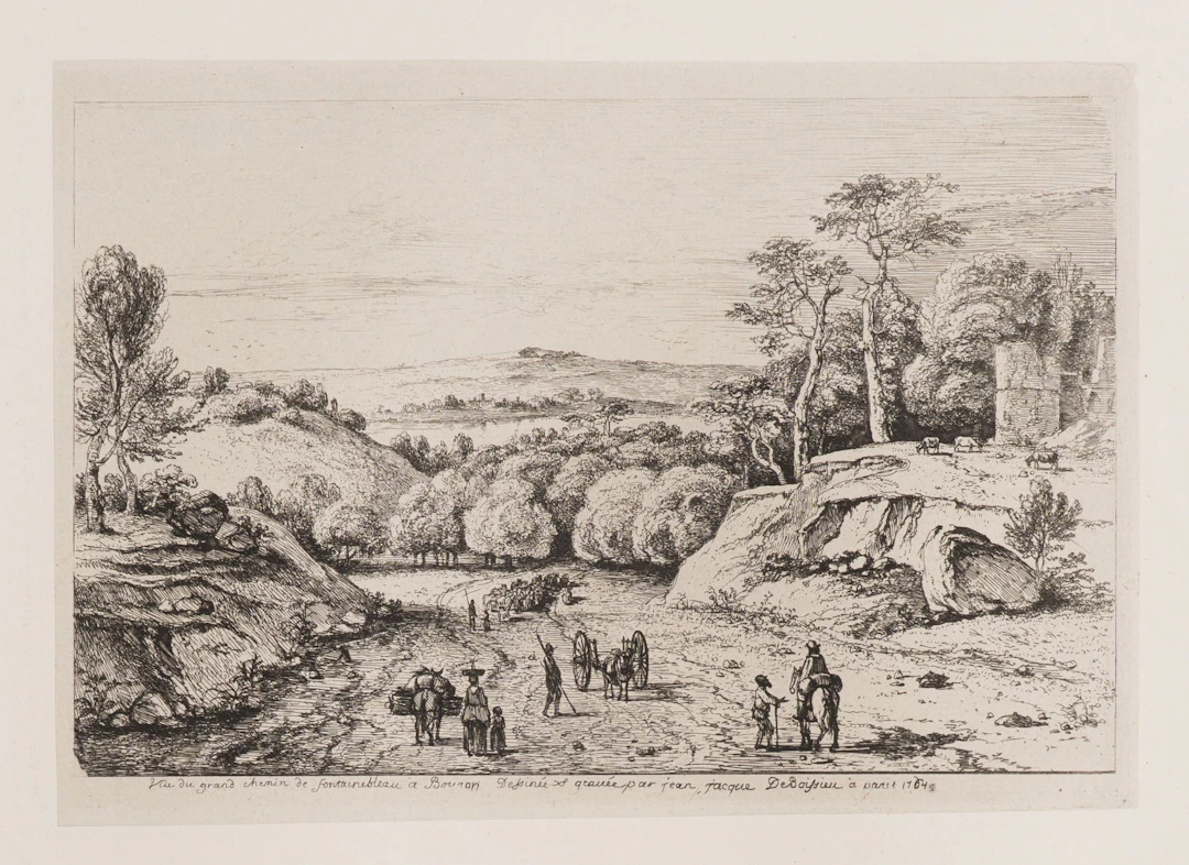 J. BOISSIEU (1736–1810), Main Road from Fontainebleau to Bourron