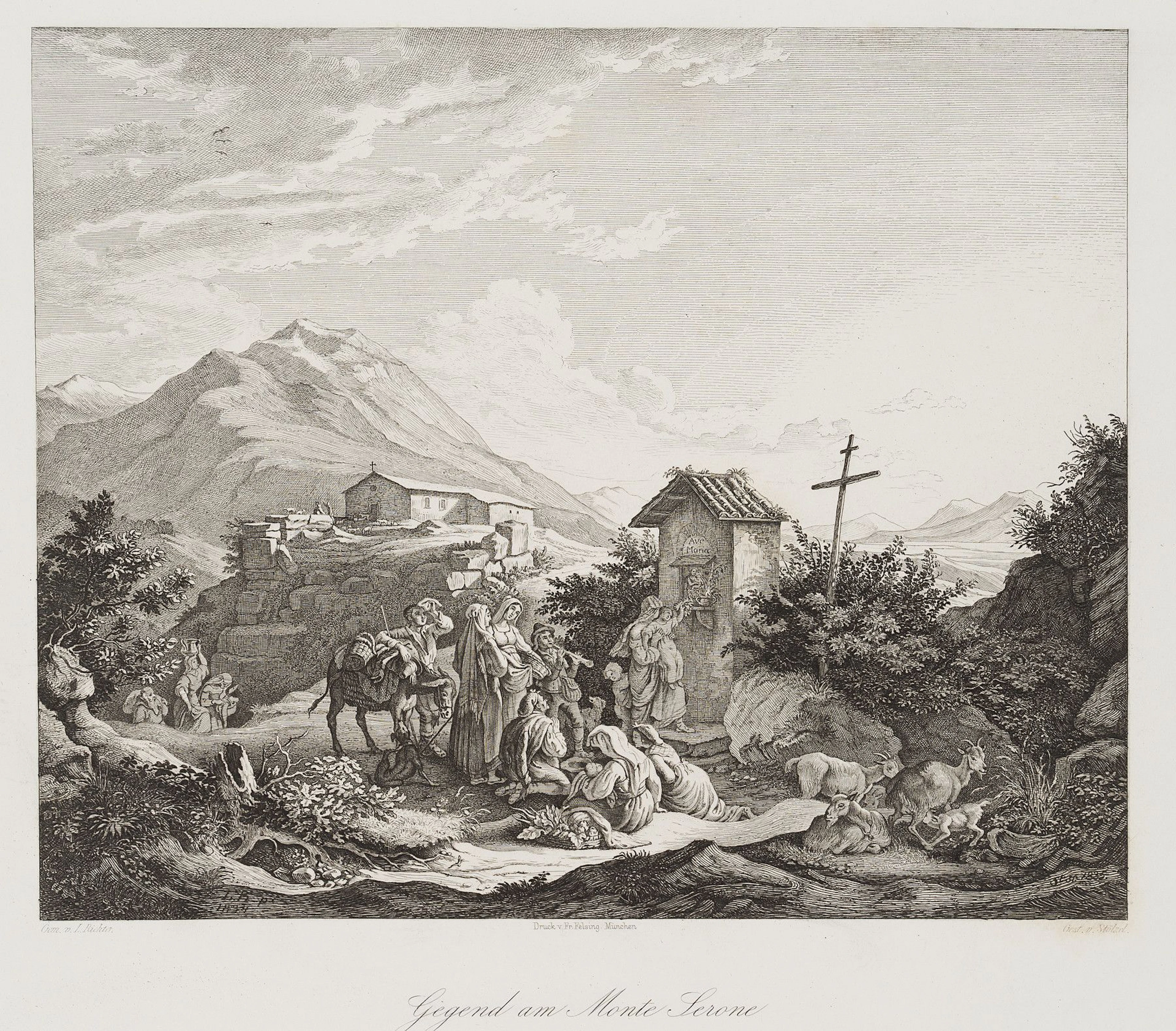C. STÖLZEL (*1792) after RICHTER (*1803), Area around Monte Serone