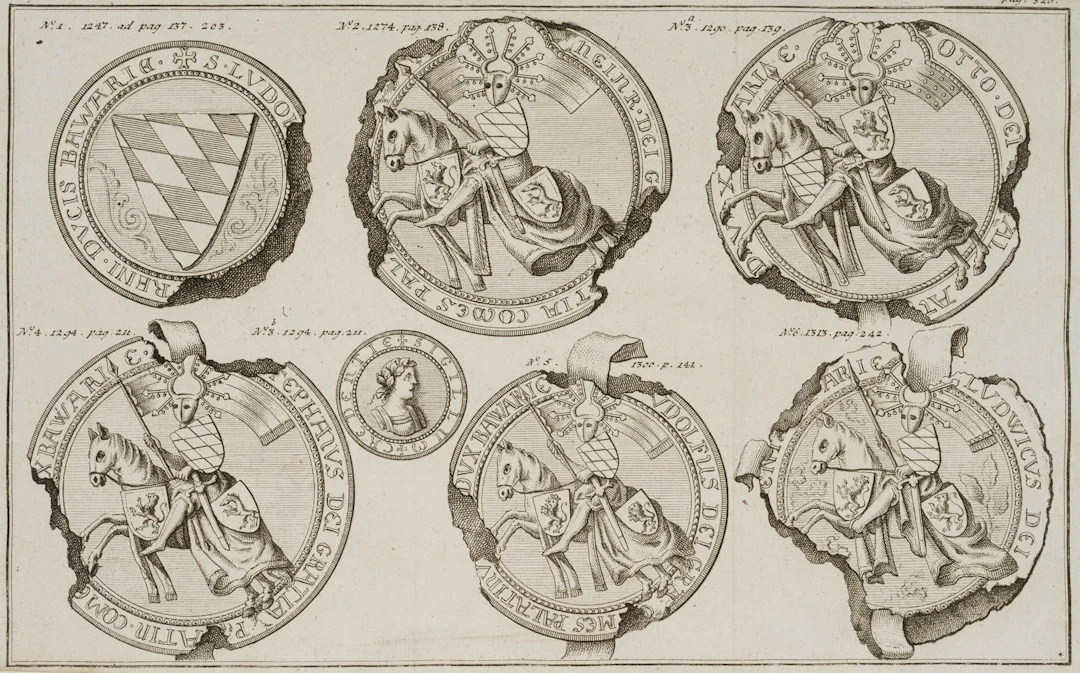 Unknown (18th century), Knights, Seals, and Horsemen’s Seals, Etching