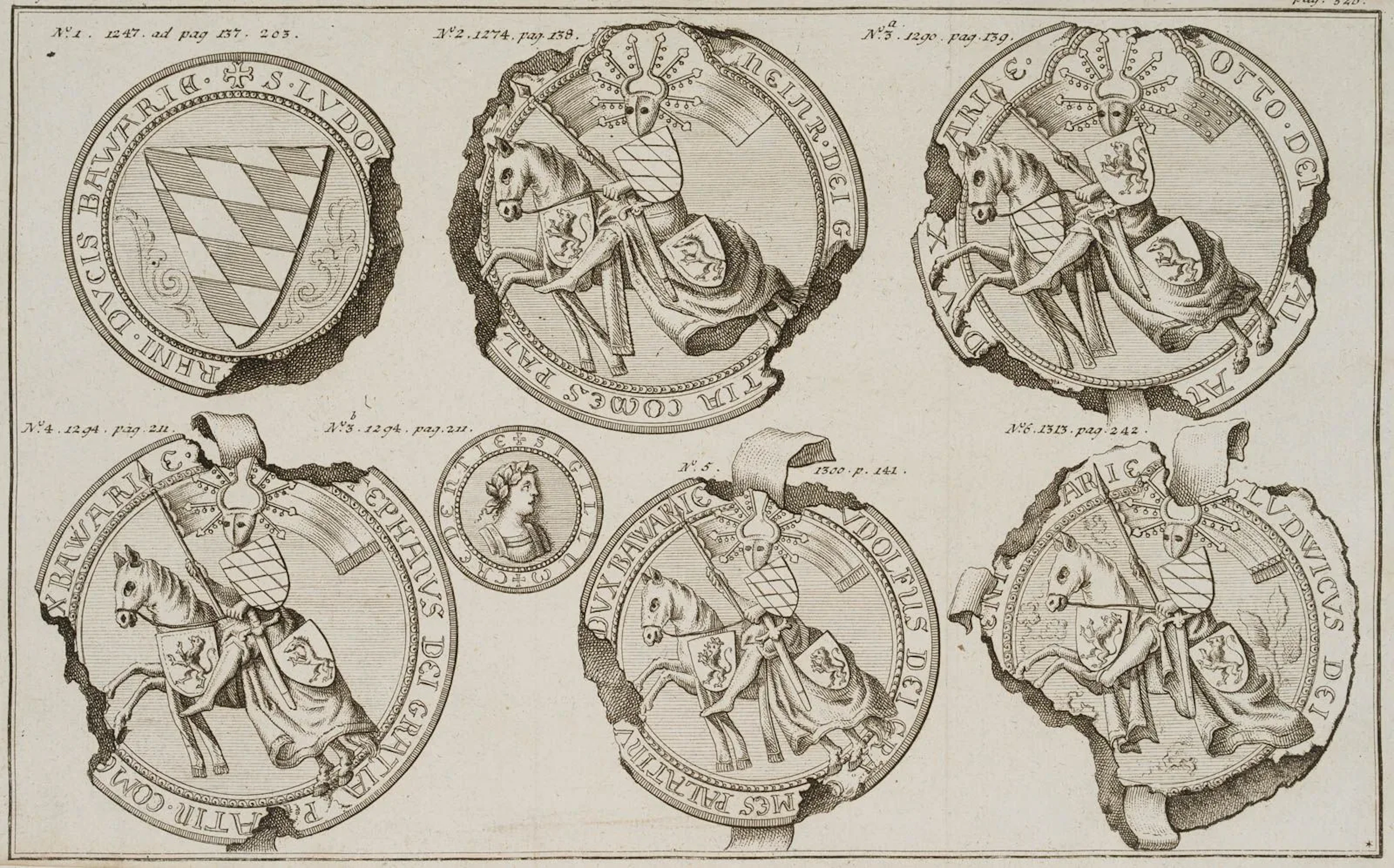 Unknown (18th century), Knights, Seals, and Horsemen’s Seals, Etching