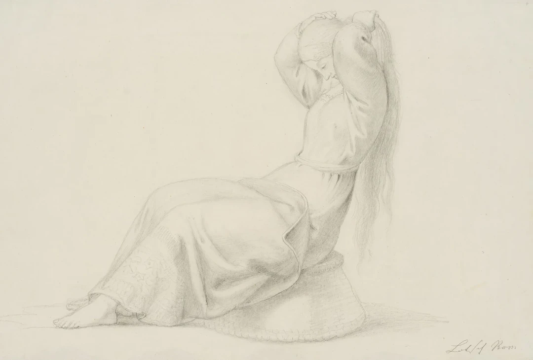 C. LOTSCH (1793–1873), attributed, A Roman Woman Braiding Her Hair