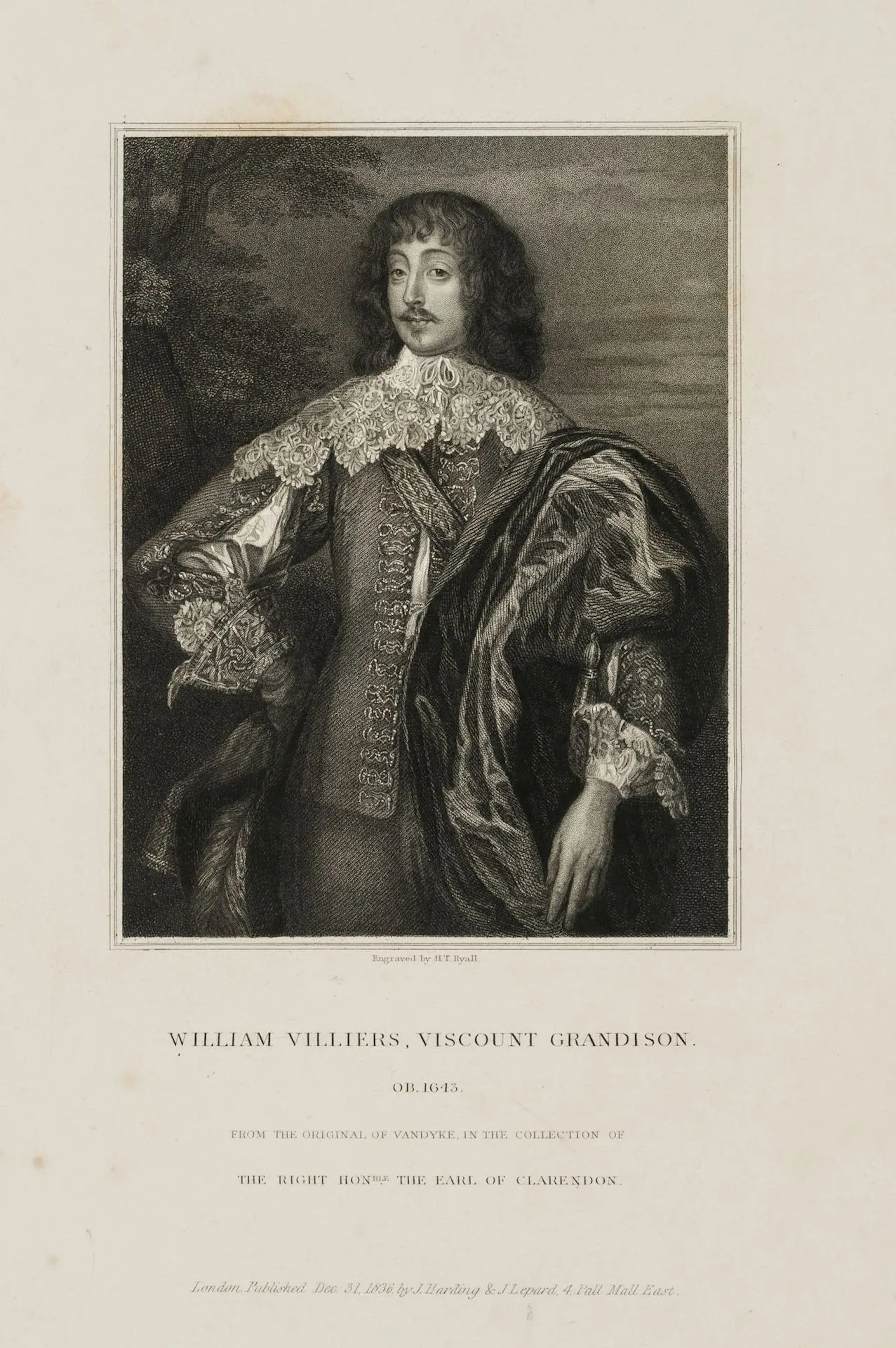 H. RYALL (*1811) after DYCK (*1599), William Villiers, Viscount Grandison
