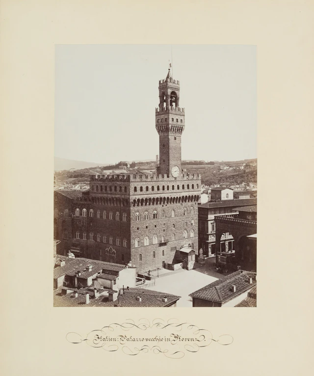 FRATELLI ALINARI (19th) Circle, Palazzo Vecchio, Florence, around