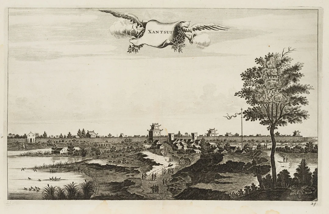 After HOLLAR (*1607), Settlers in Tonglov, Copper engraving After