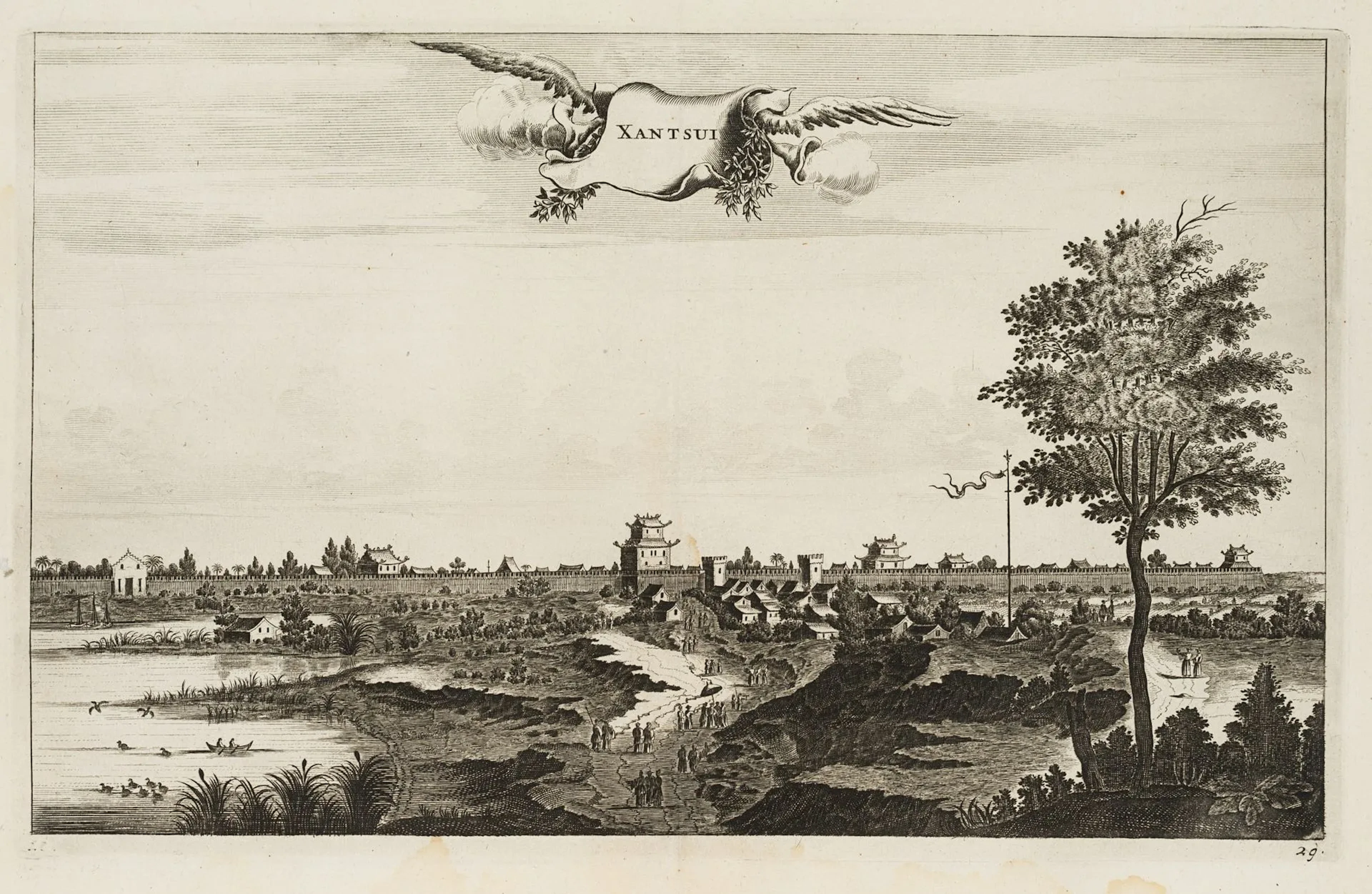 After HOLLAR (*1607), Settlers in Tonglov, Copper engraving After