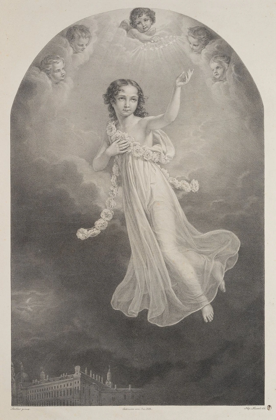 J. MUXEL (*1790) after STIELER (*1781), Maximiliane Karoline of Bavaria