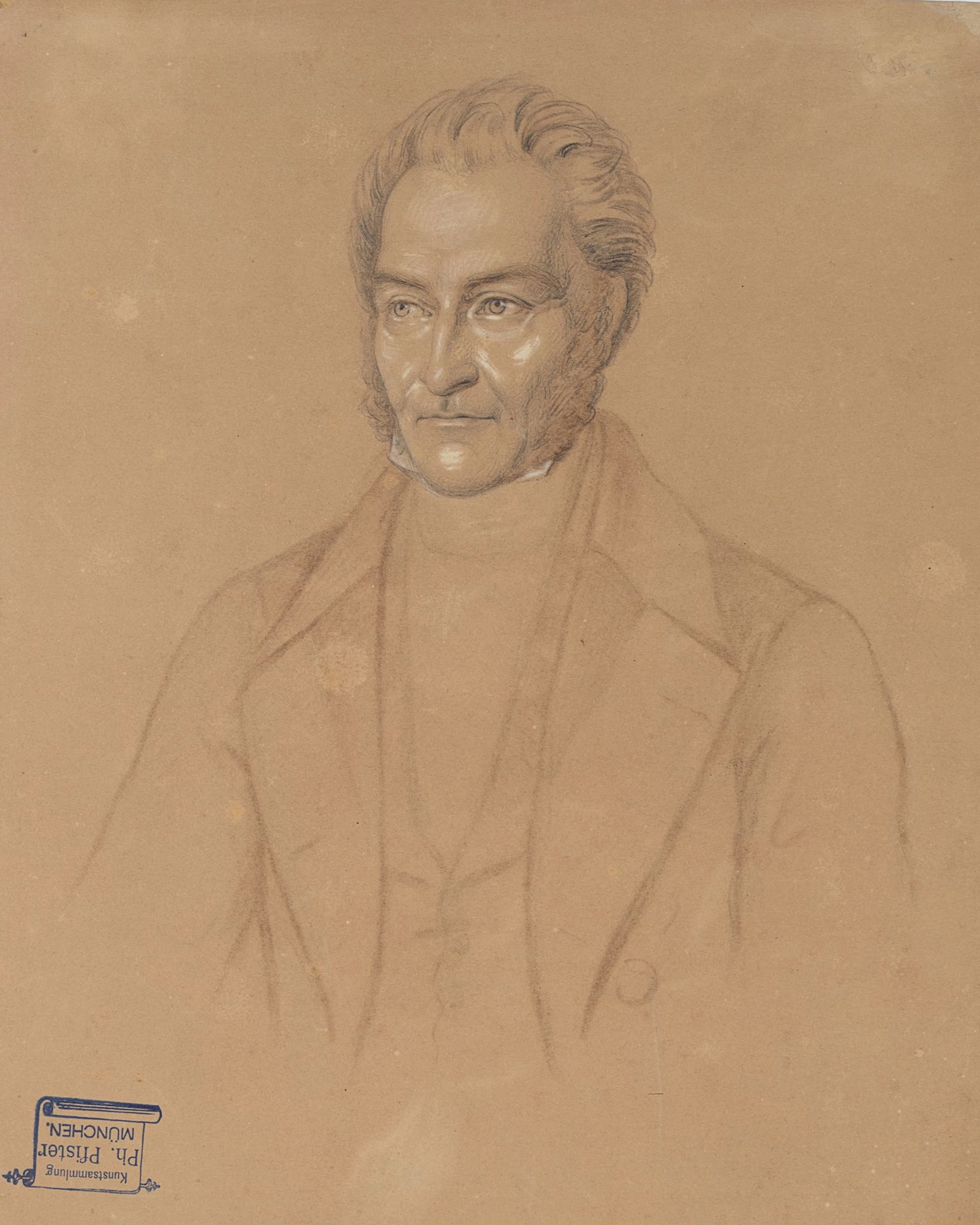 A. SABBADINI (19th), Portrait of an elegant gentleman with sideburns