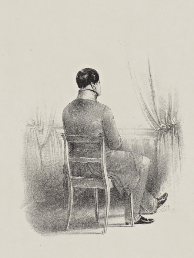 F. WITZLEBEN (*1802), Frederick William III at the Theater, Lithograph